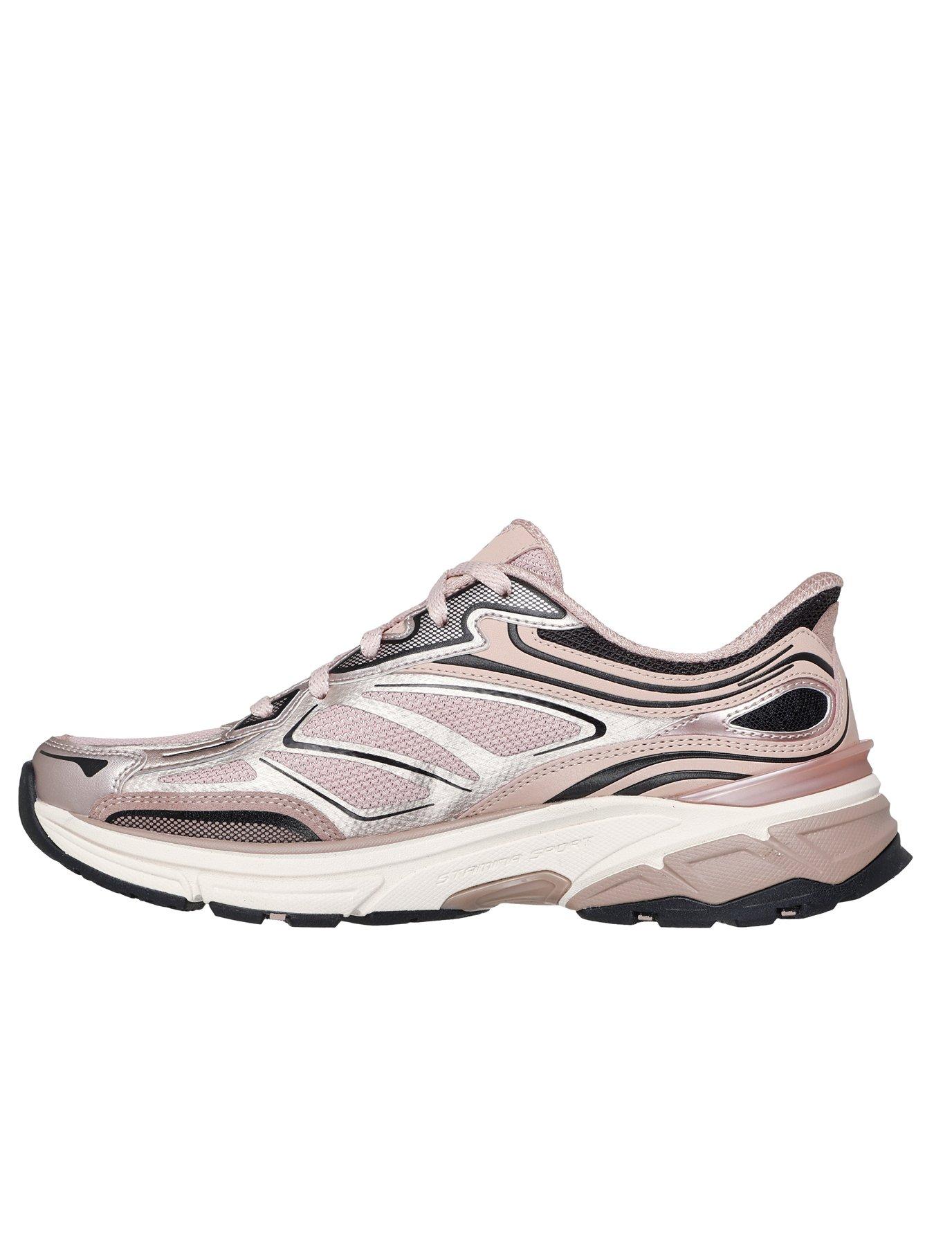  image of skechers-stamina-sport-slip-ins-trainer-rose-gold-duraleather-pink