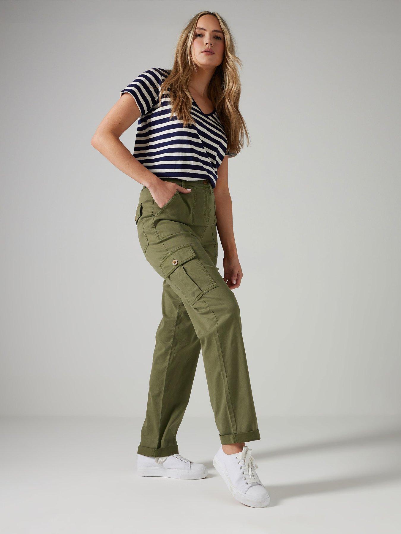 Image 3 of 4 of Long Tall Sally Tall Cargo Trouser 34" - Green