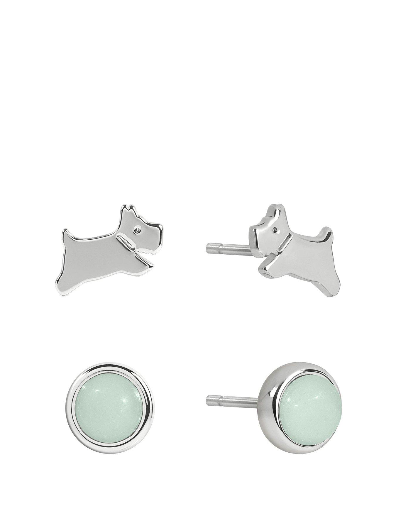 radley-silver-plated-blue-stone-and-jumping-dog-twin-pack-earrings