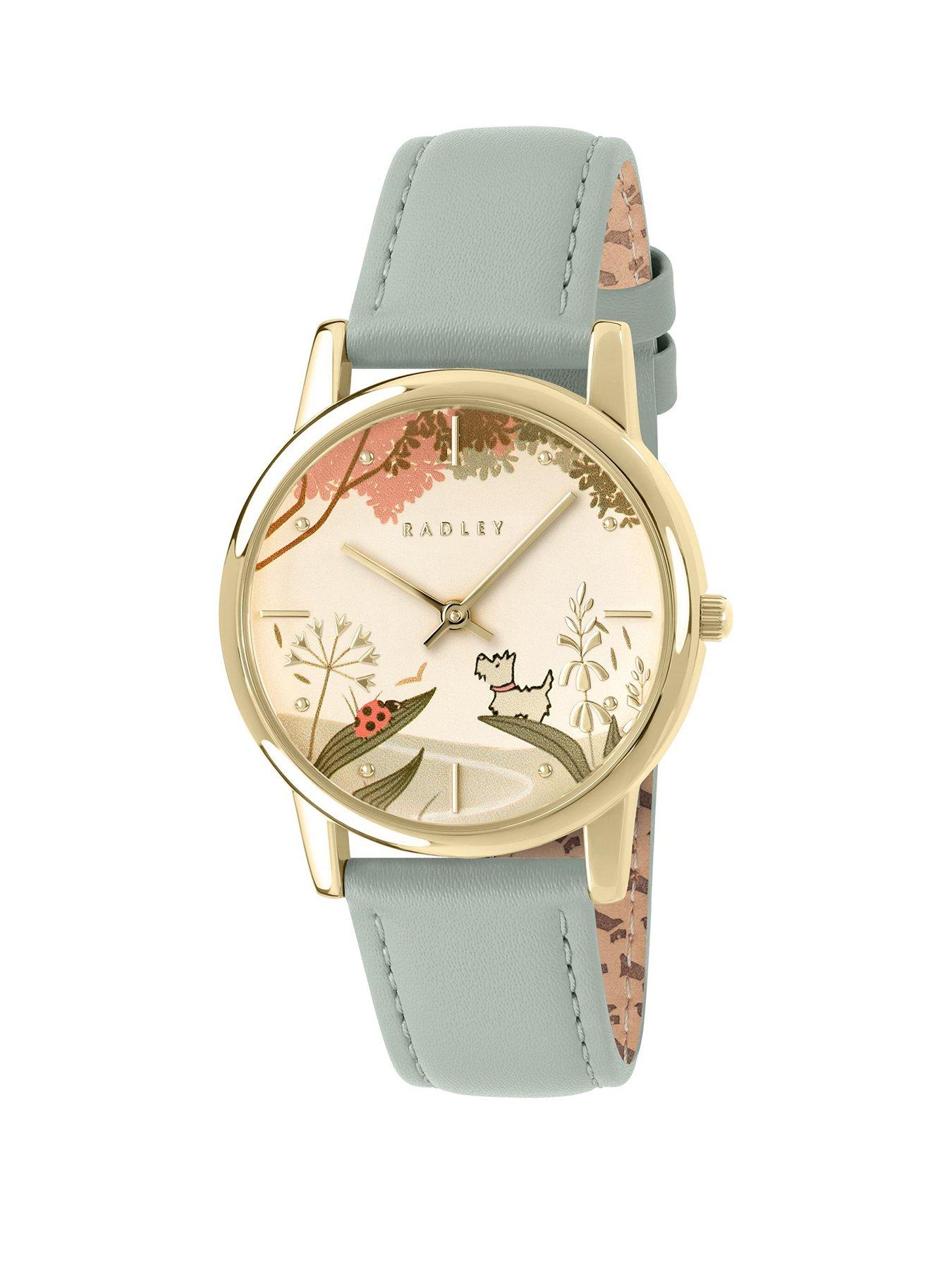 Image 1 of 4 of Radley Gold Plated 35mm Artichoke Leather Strap