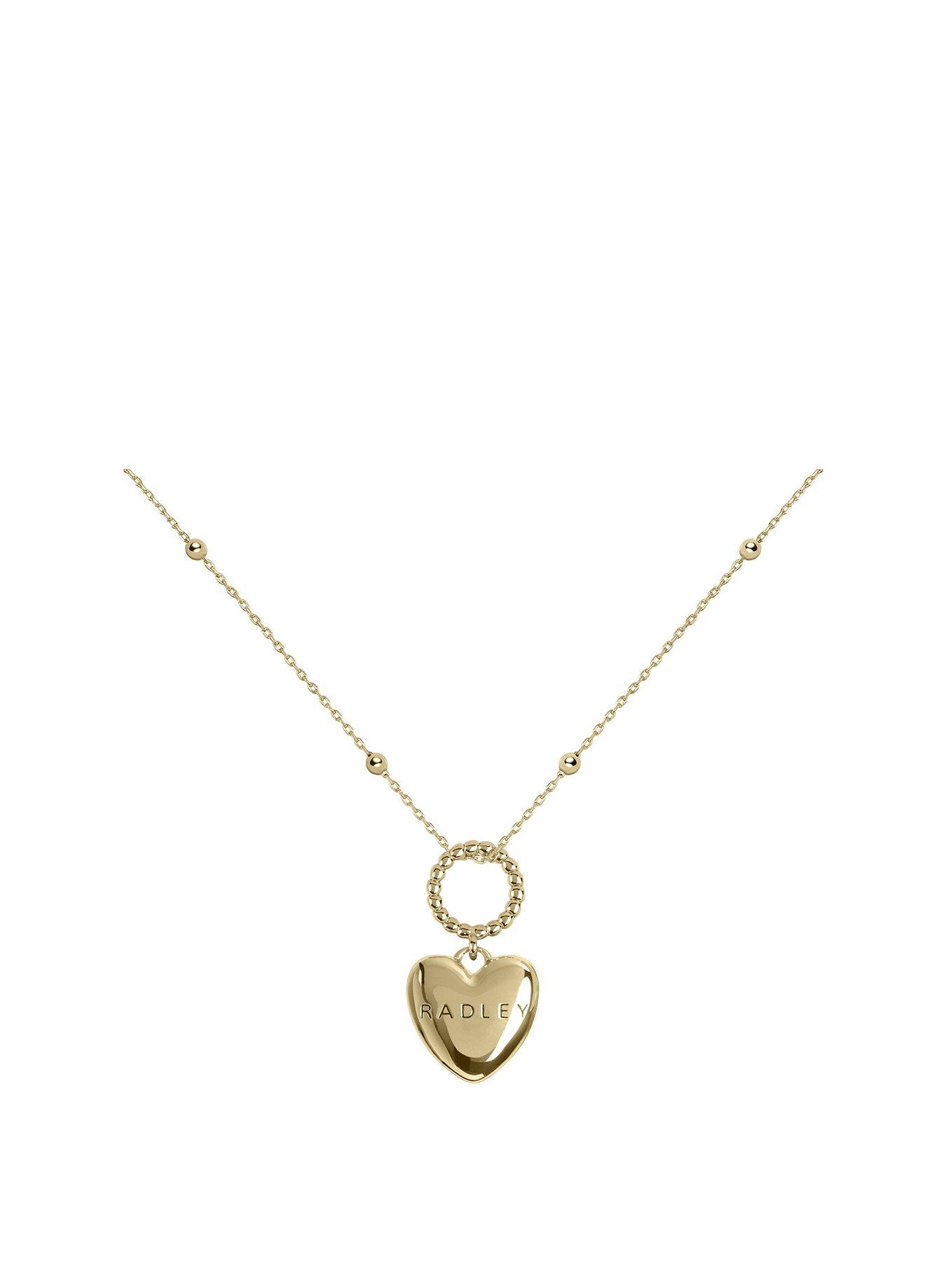 Radley 18ct Gold Plated Hanging Heart Pendant Necklace