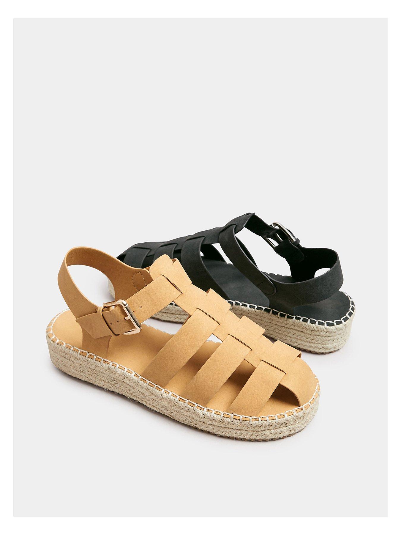 Image 5 of 5 of Yours Extra Wide Fit Flatform Fisherman Sandals - Natural