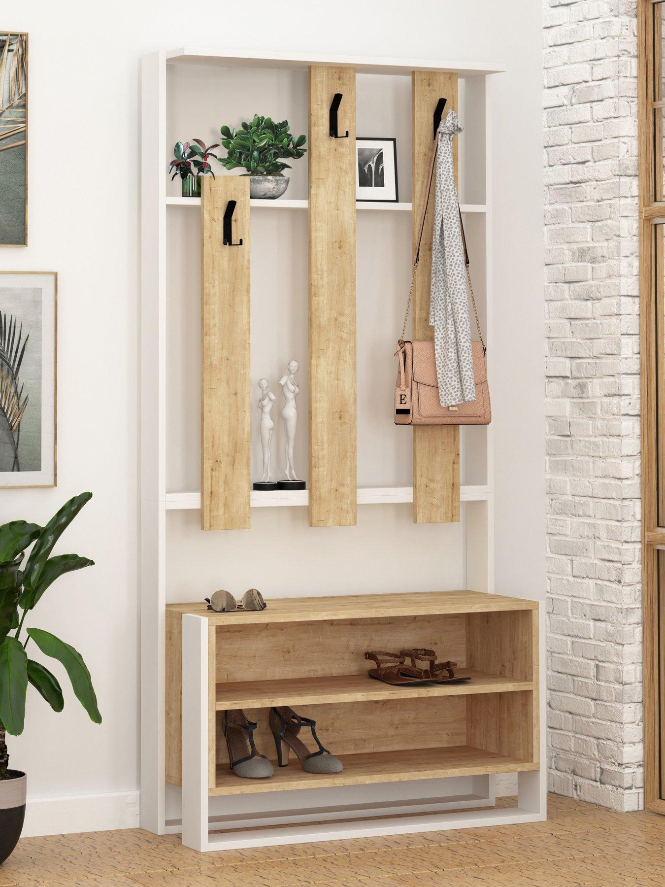 Decortie Chester Hall Stand - White/oak