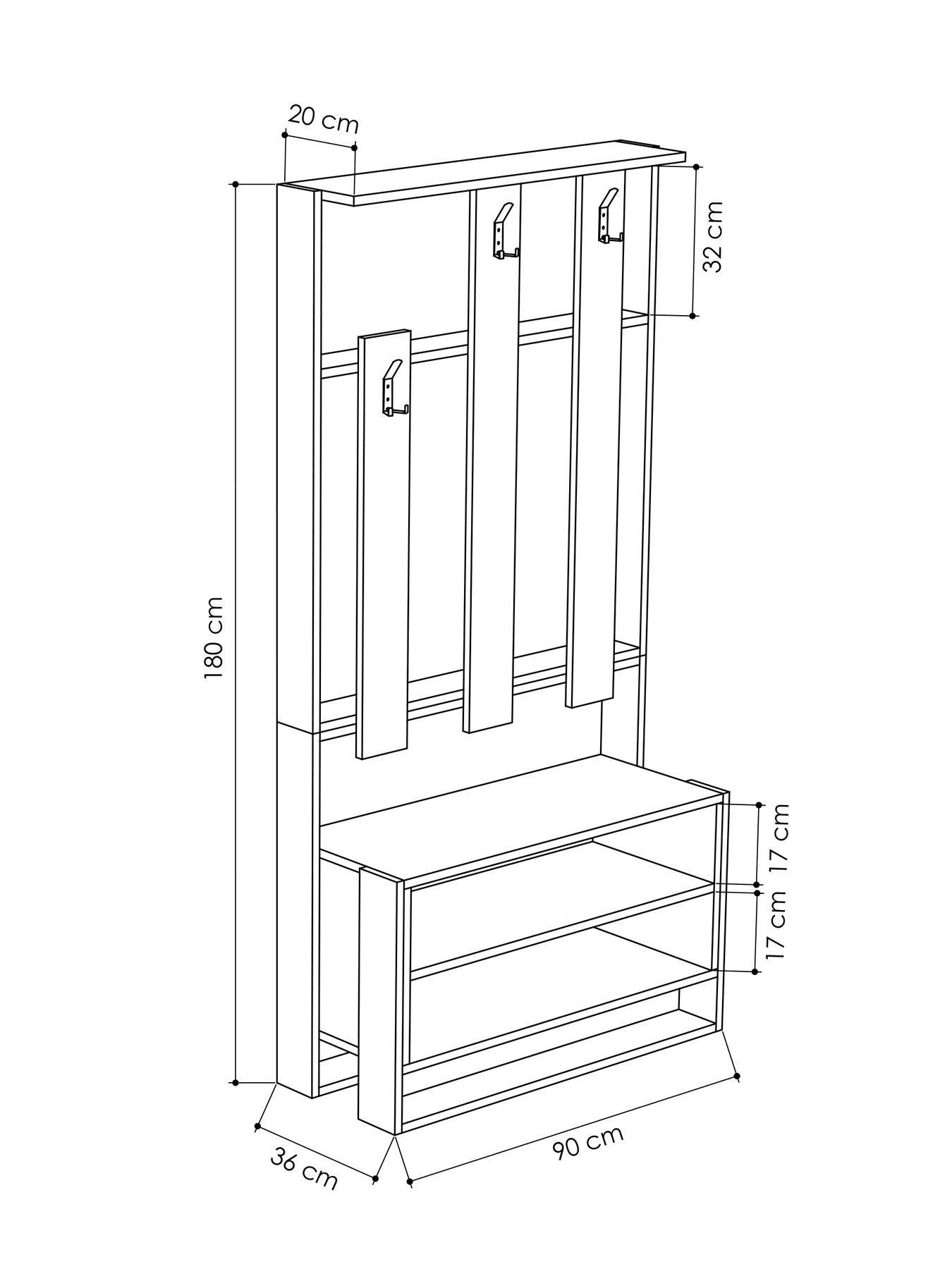  image of decortie-chester-hall-stand-whiteoak
