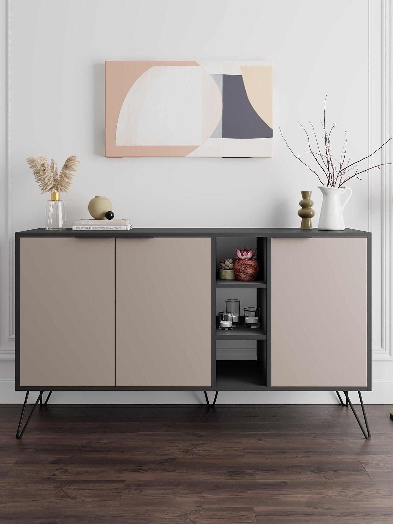 Image 1 of 5 of Decortie Clara Sideboard - Anthracite/mocha