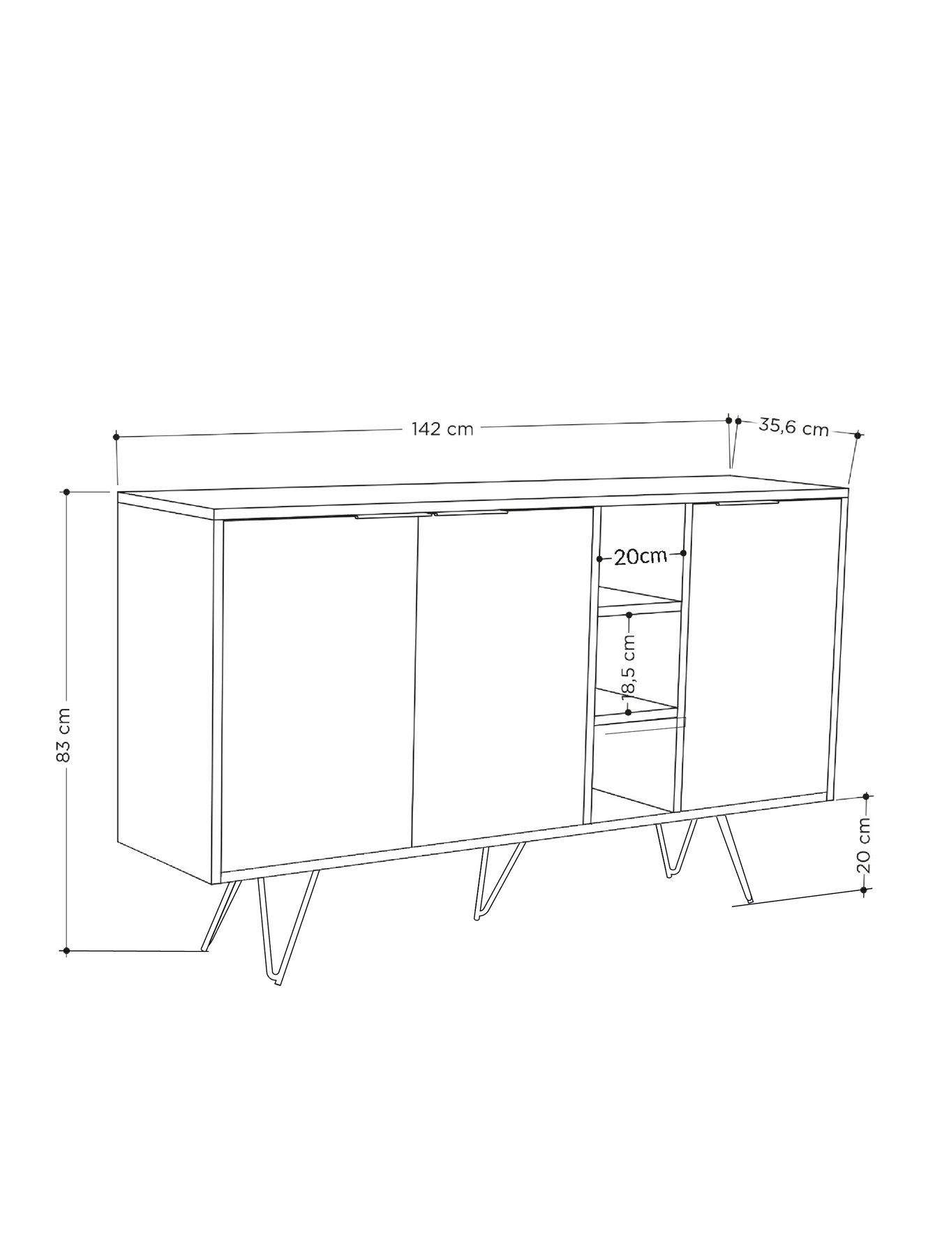Image 4 of 5 of Decortie Clara Sideboard - Anthracite/mocha