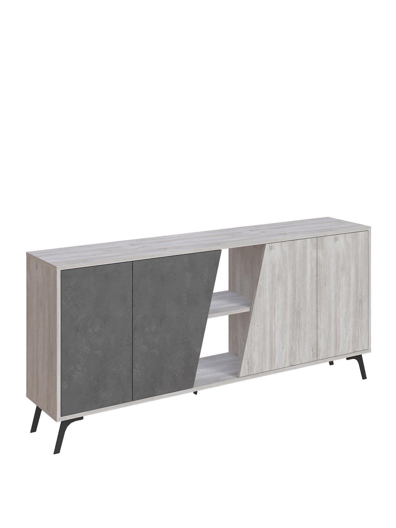 Image 2 of 6 of Decortie Fiona Large Sideboard - White/grey