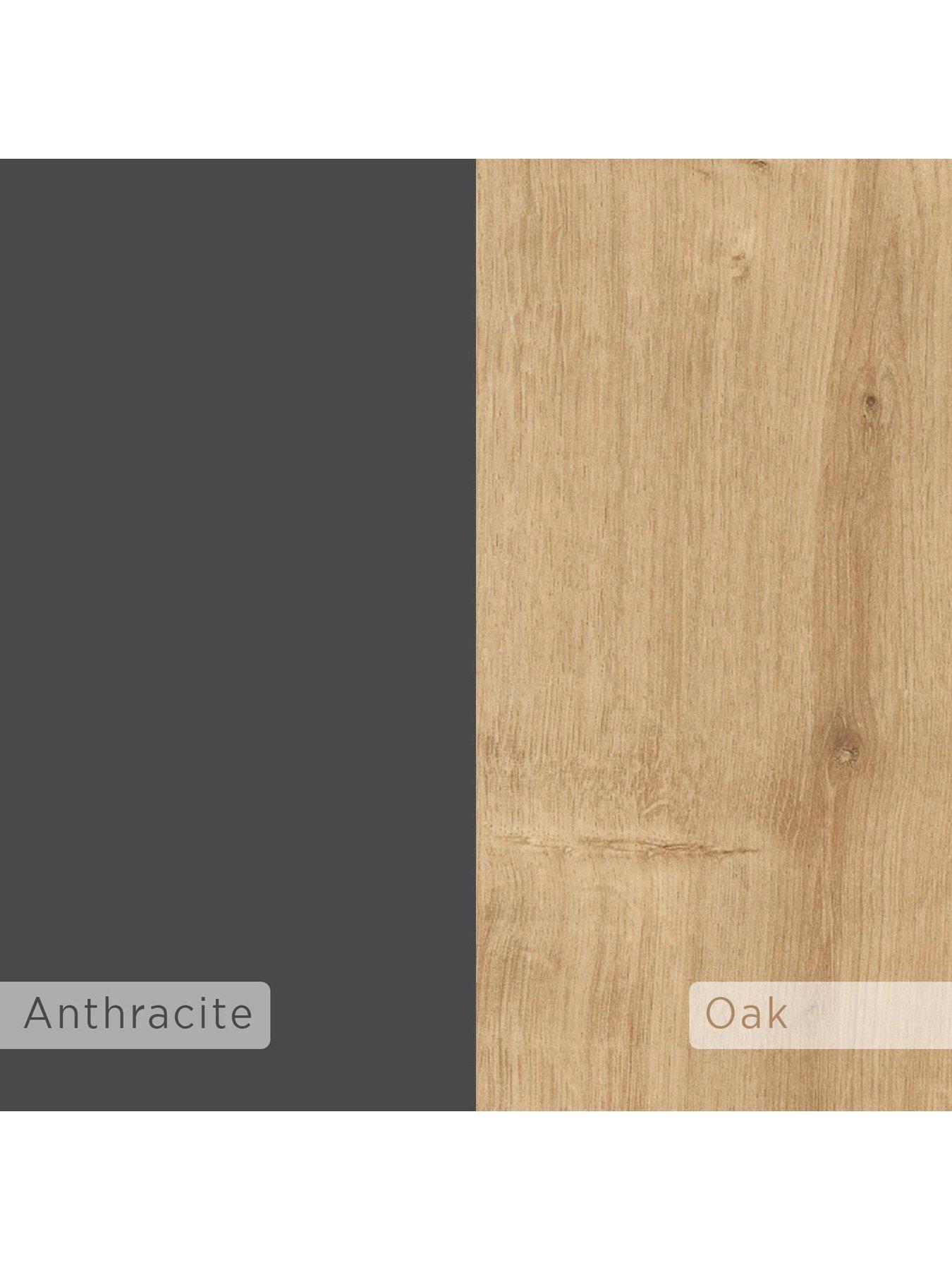  image of decortie-mito-bookcase-sapphire-oakanthracite