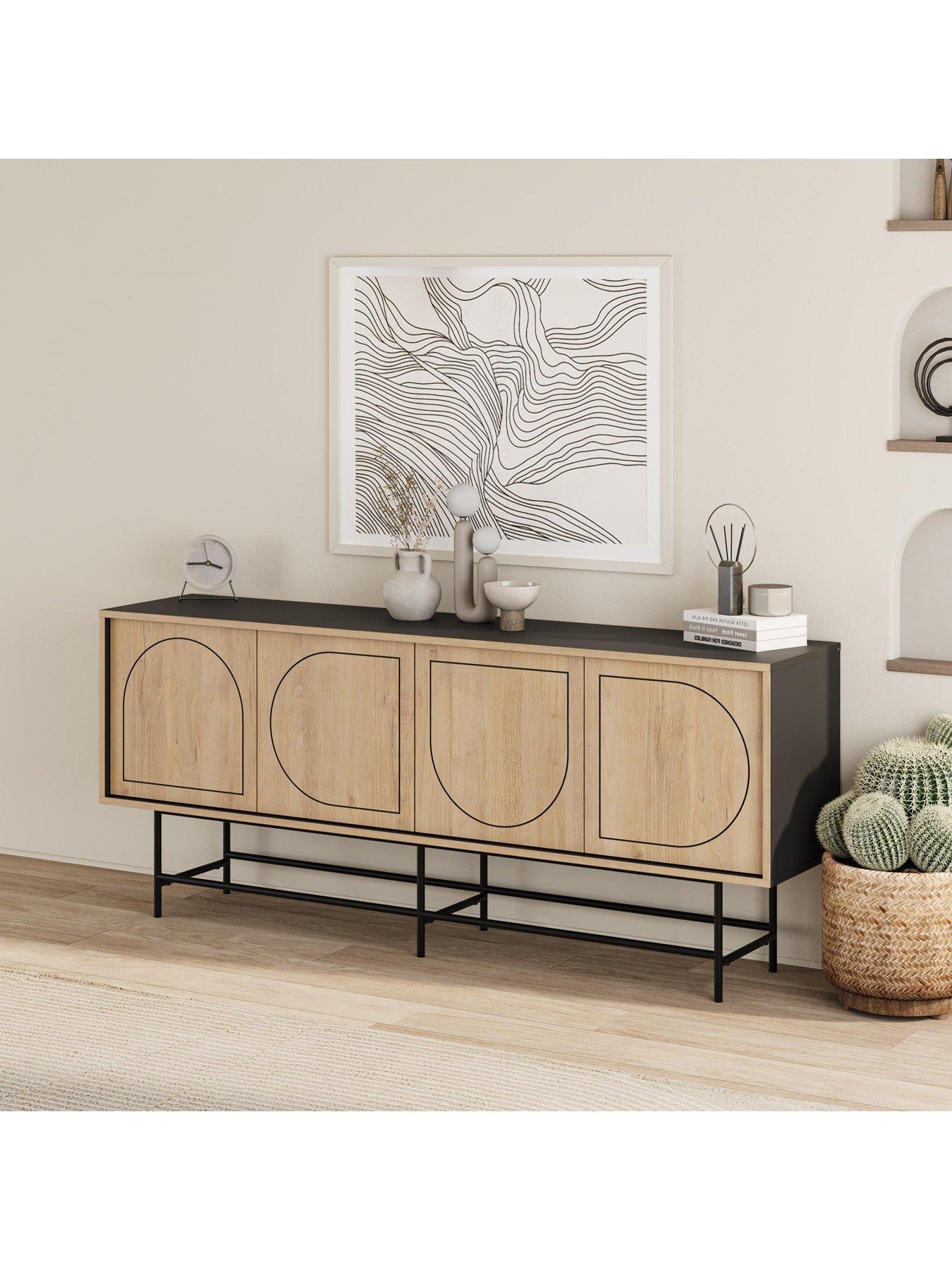 Image 3 of 7 of Decortie Joji Sideboard - Oak/black