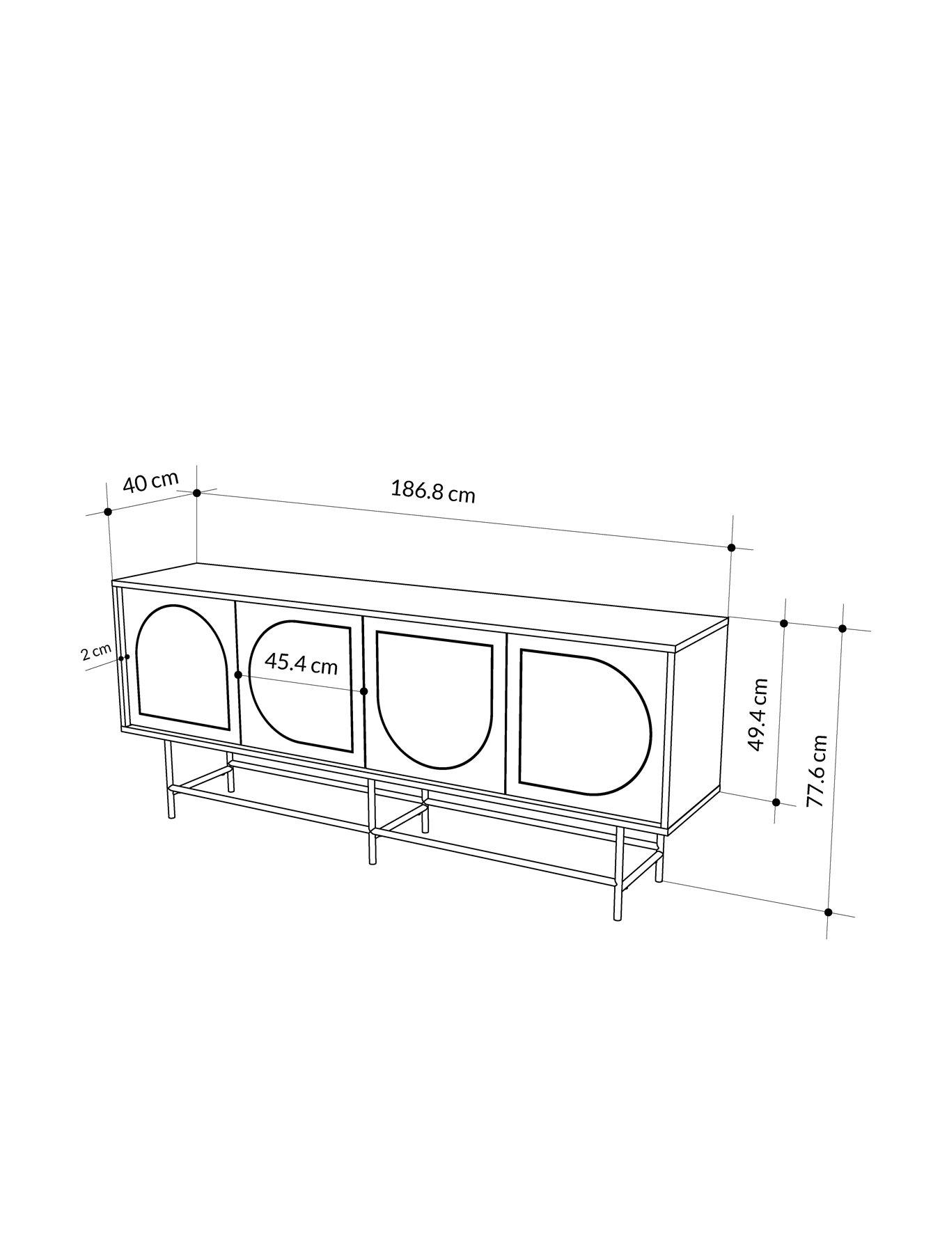 Image 6 of 7 of Decortie Joji Sideboard - Oak/black