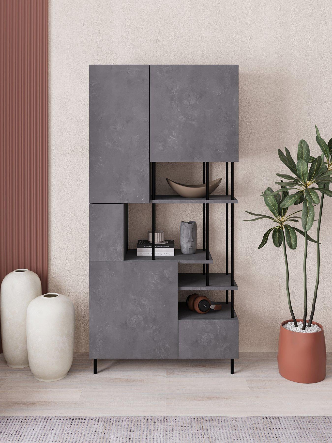 decortie-key-bookcase-display-cabinet-grey