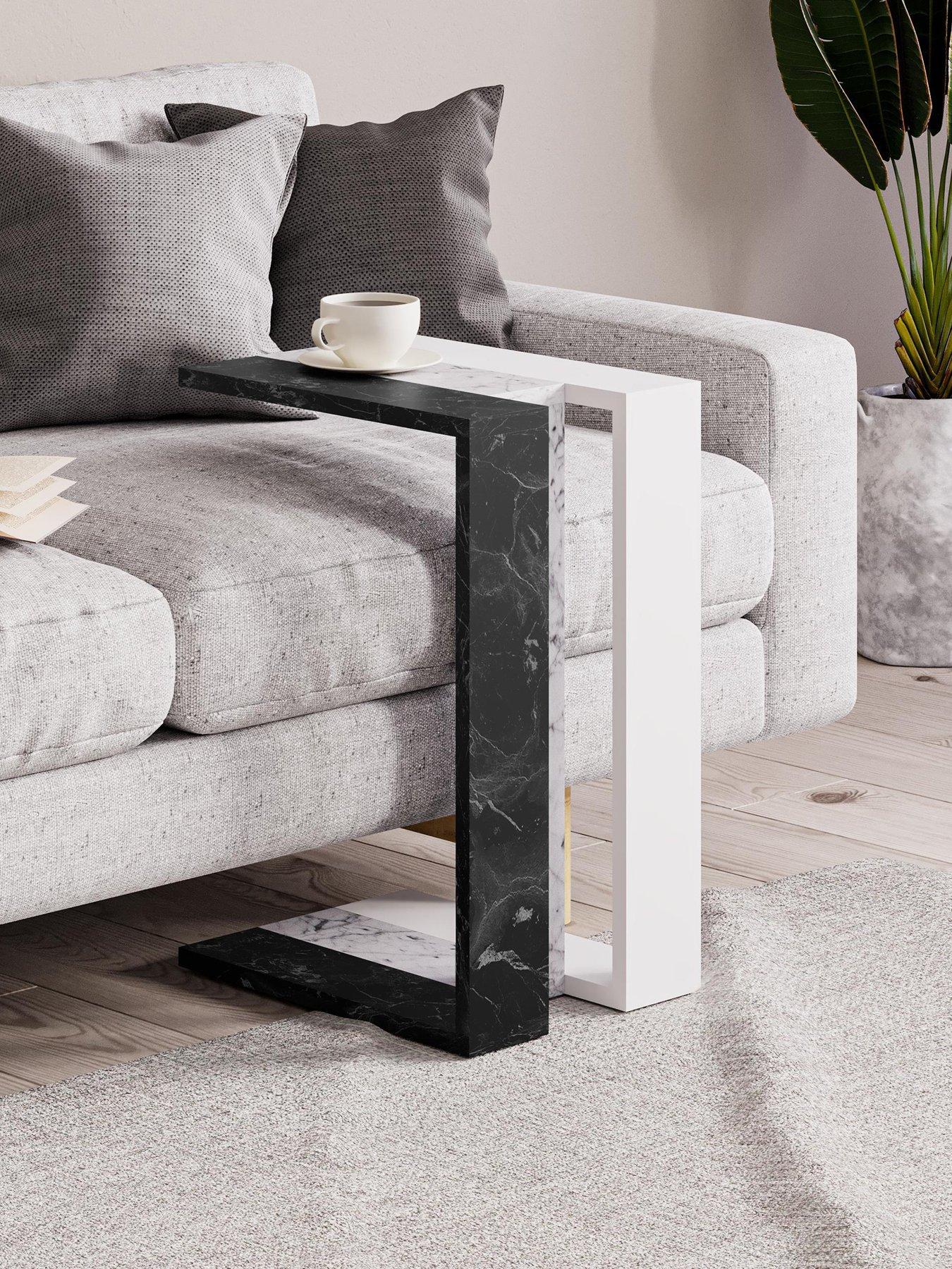 Decortie Muju C Side Table - White/grey/black