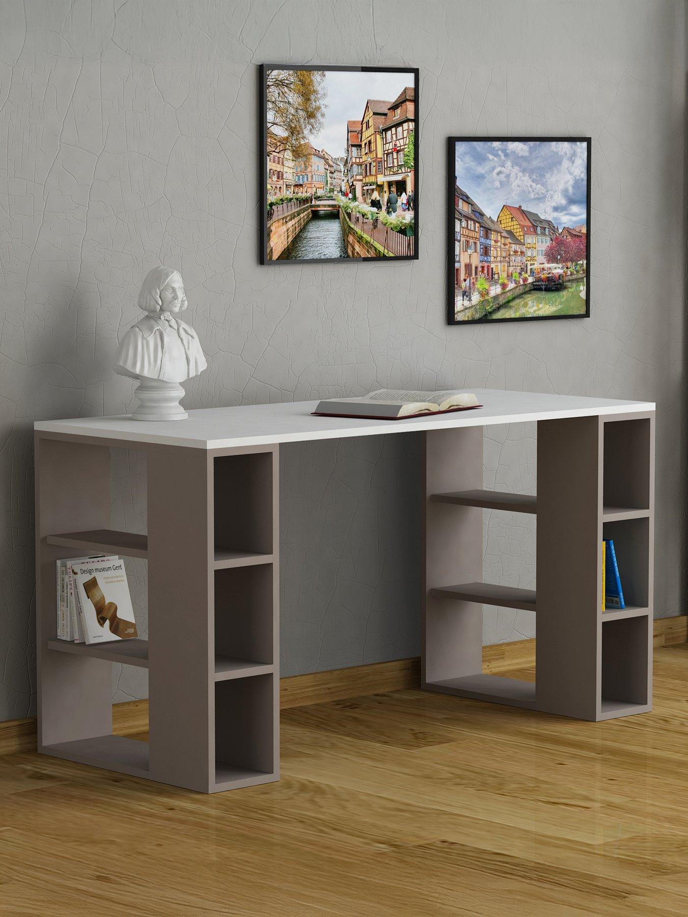Image 1 of 4 of Decortie Colmar Desk - White/mocha