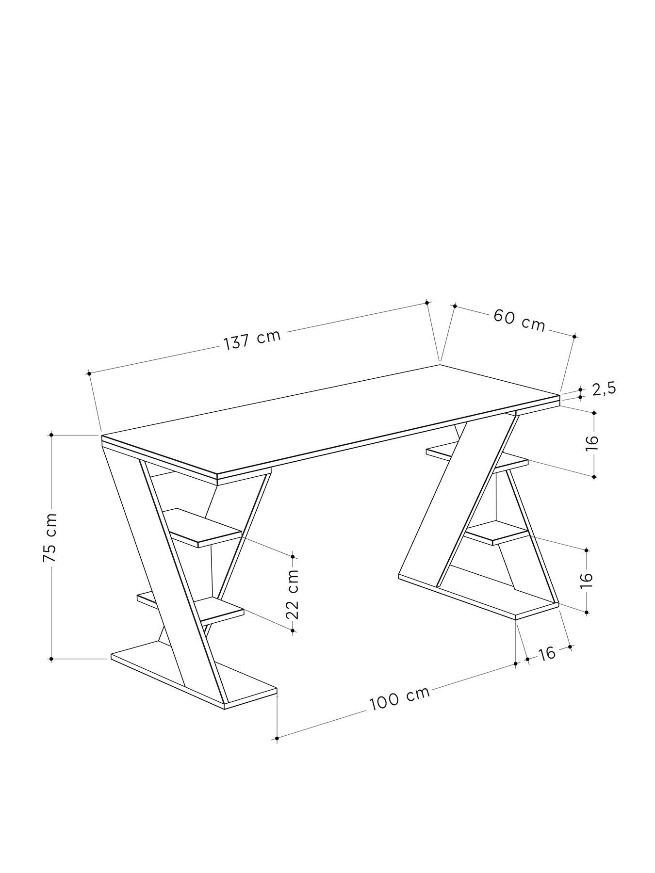 Image 3 of 5 of Decortie Papillon Desk - White