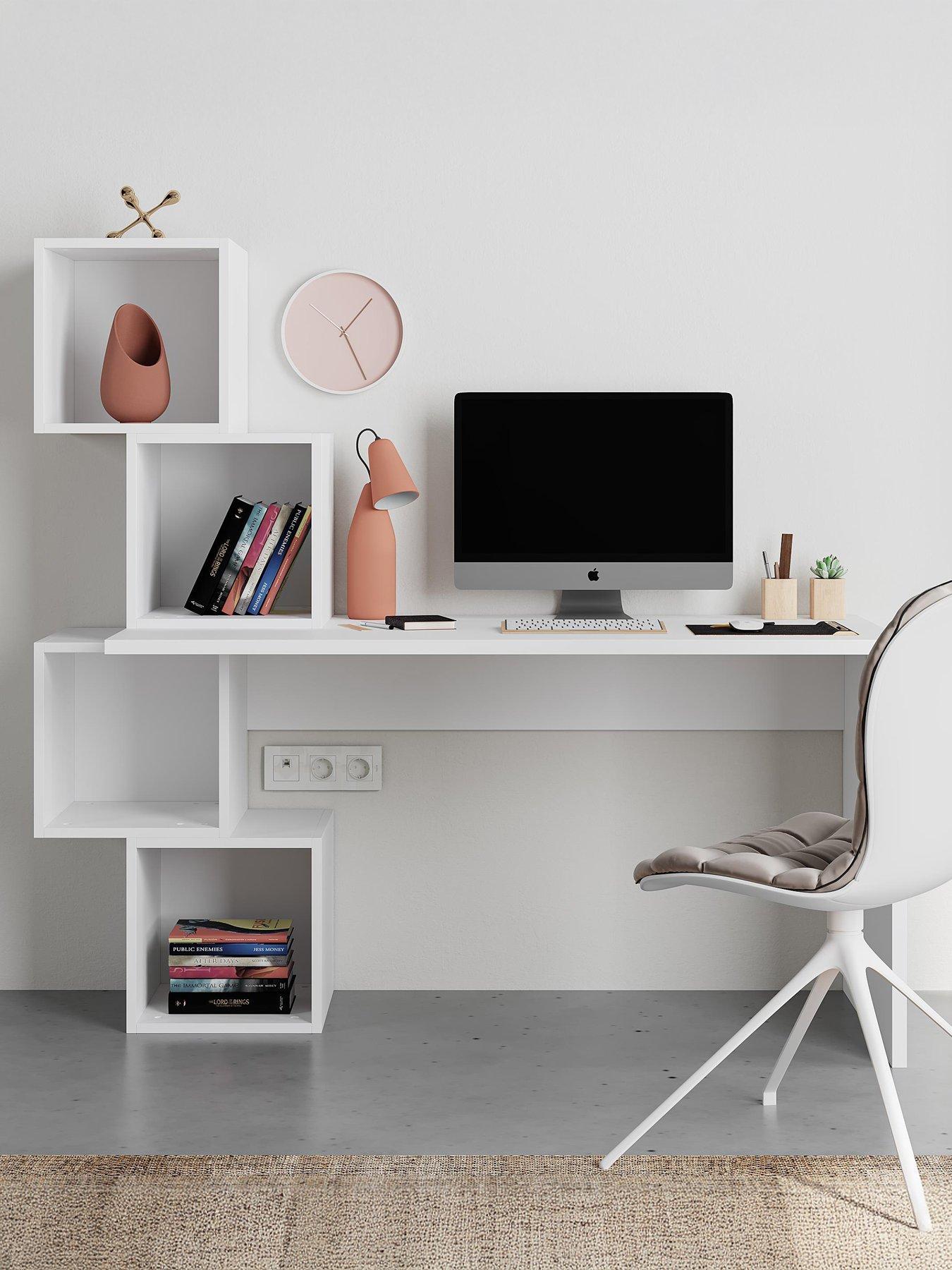 front image of decortie-balance-desk-white