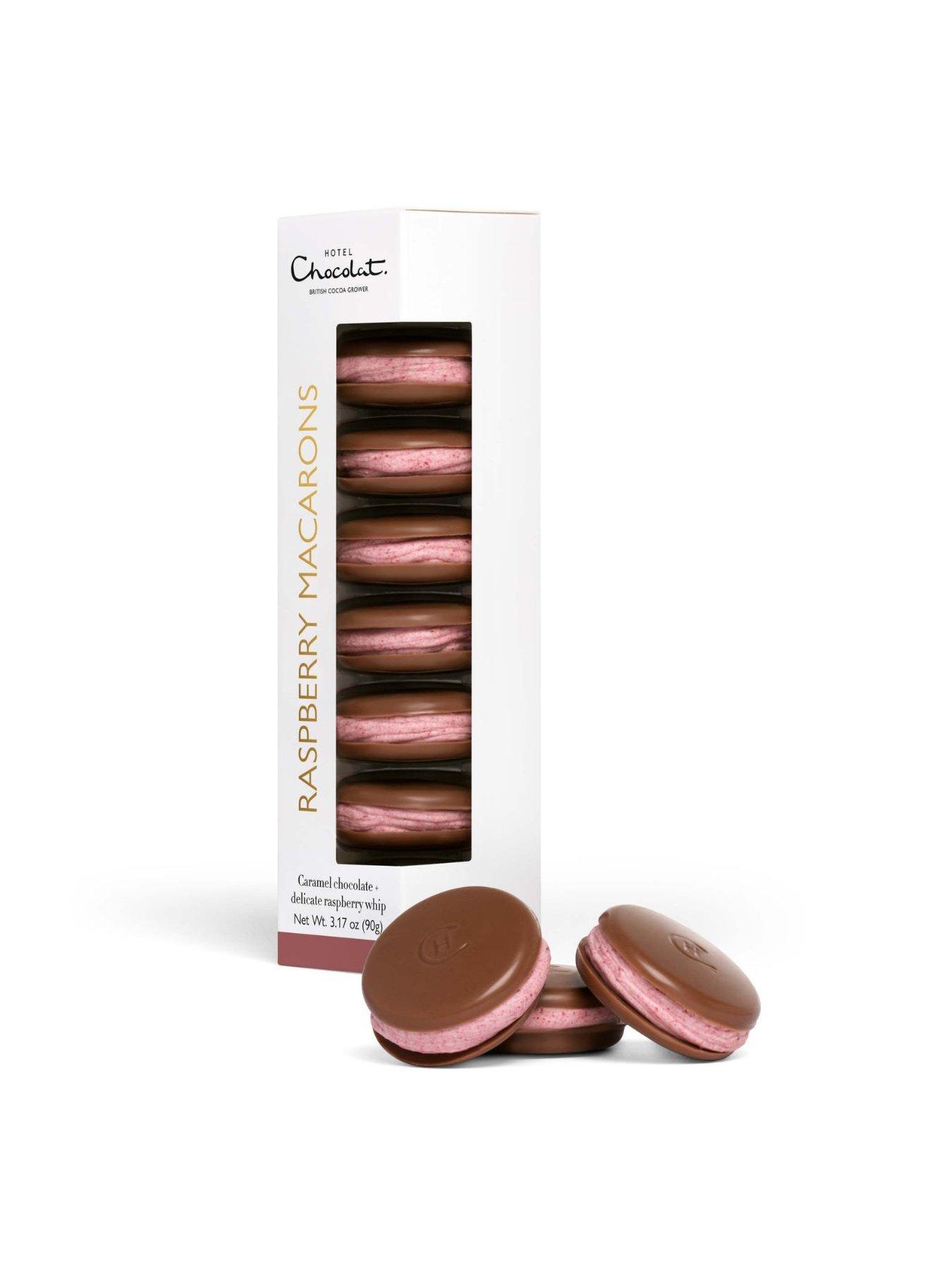 Hotel Chocolat Raspberry and Chocolate Macarons | Littlewoods