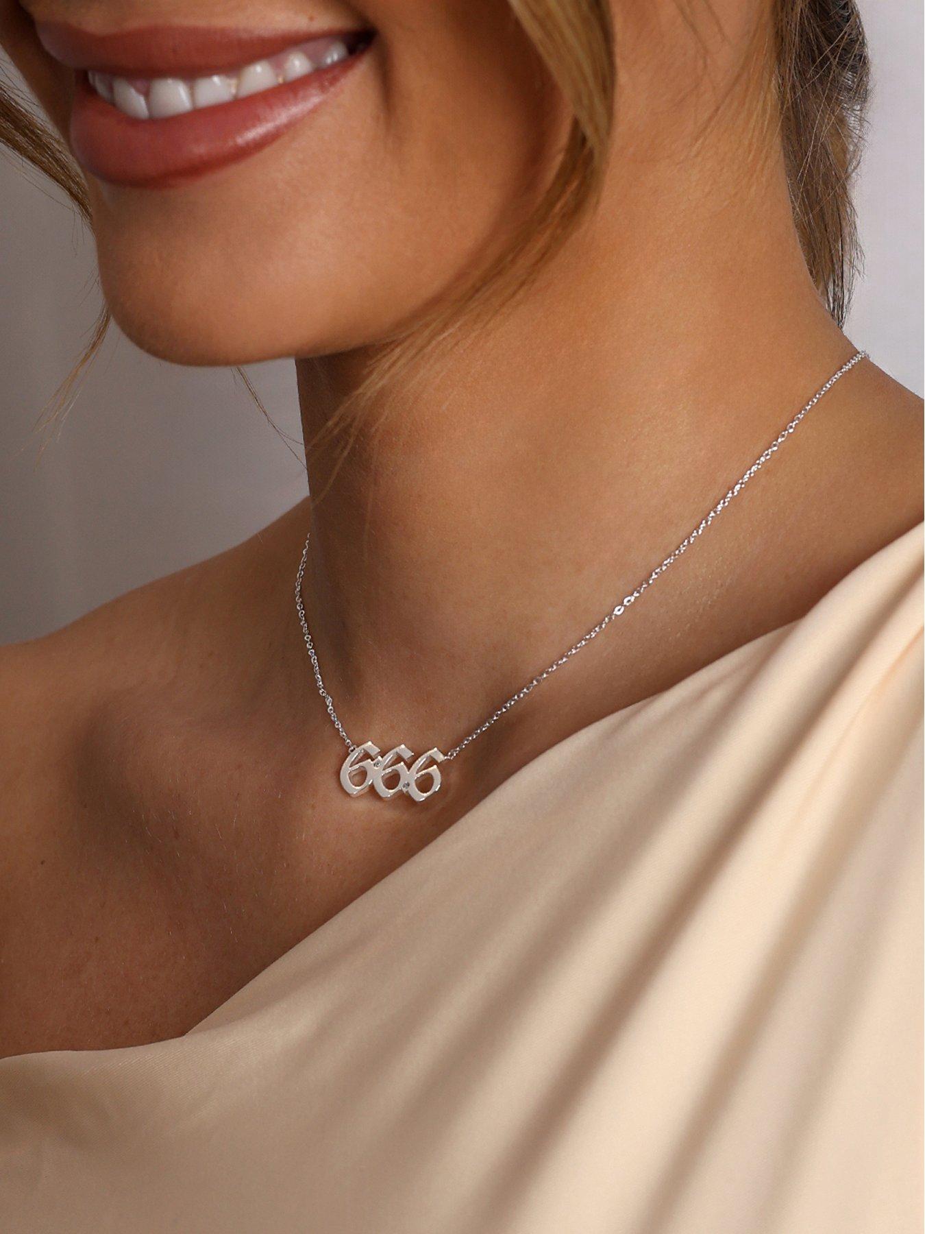 Image 3 of 7 of Say It With Angel Number Necklace - Silver