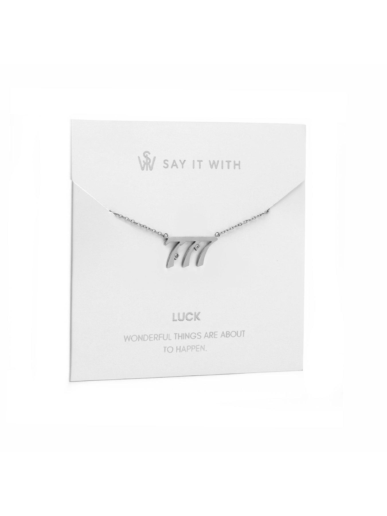 Image 5 of 7 of Say It With Angel Number Necklace - Silver
