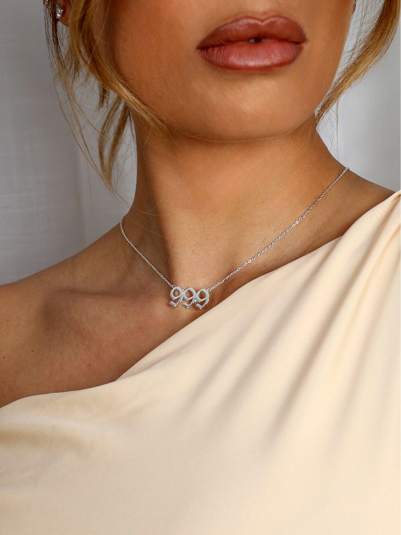 Image 6 of 7 of Say It With Angel Number Necklace - Silver