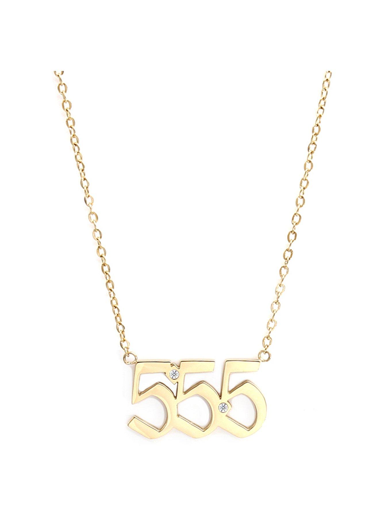 Say It With Angel Number Necklace - Yellow Gold