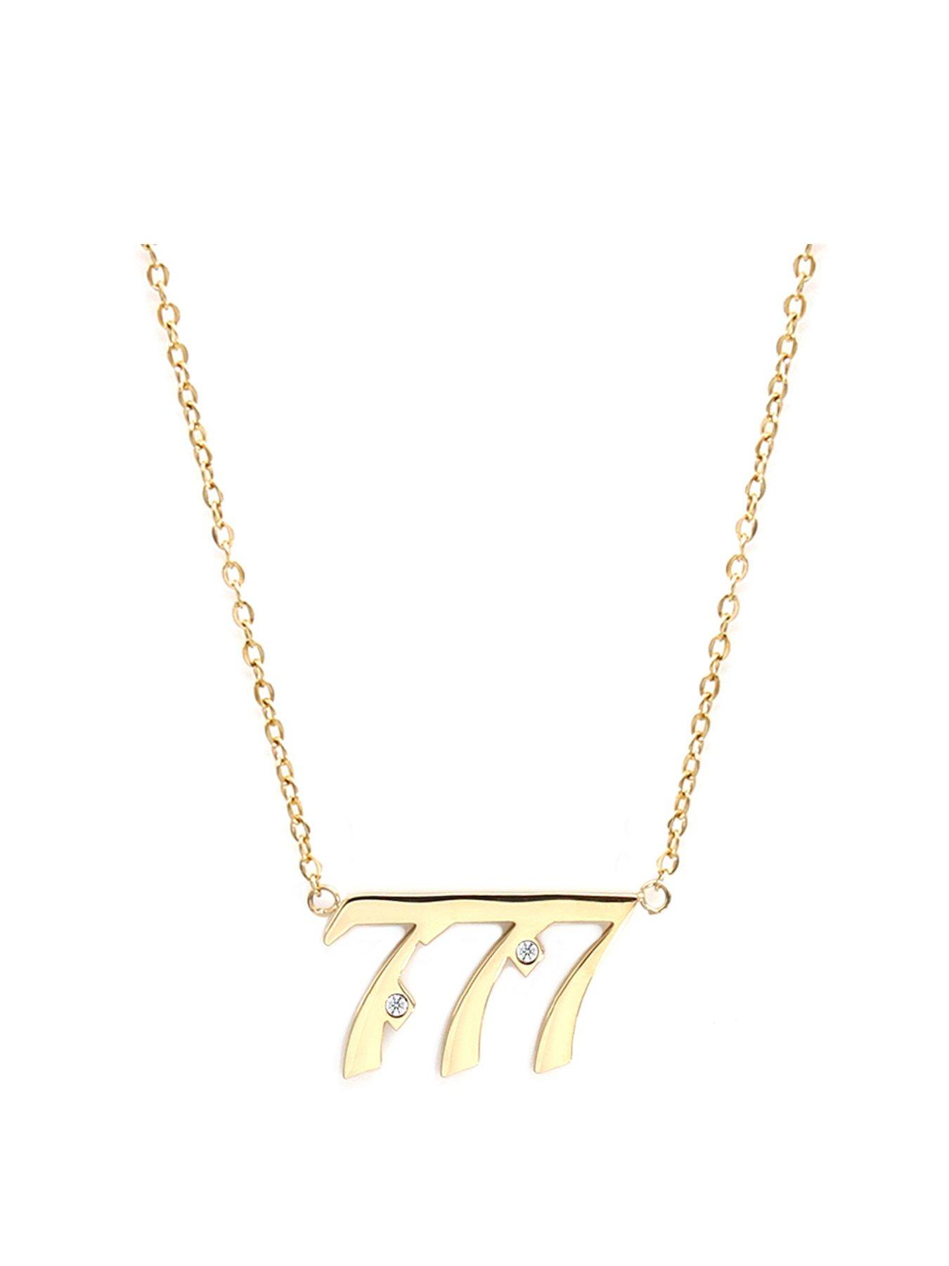 Say It With Angel Number Necklace - Yellow Gold