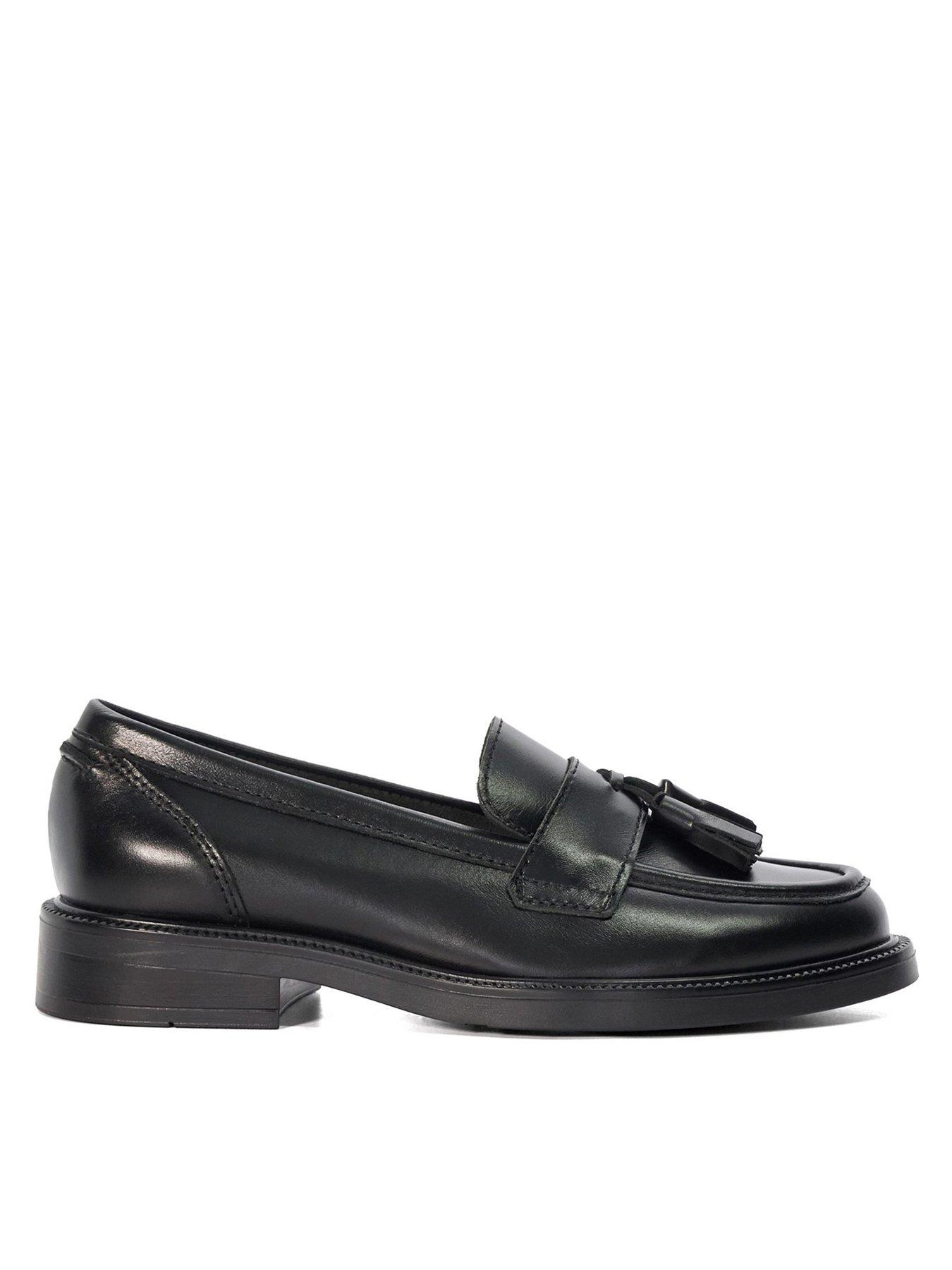 undefined Garda Leather Tassel Trim Loafers - Black