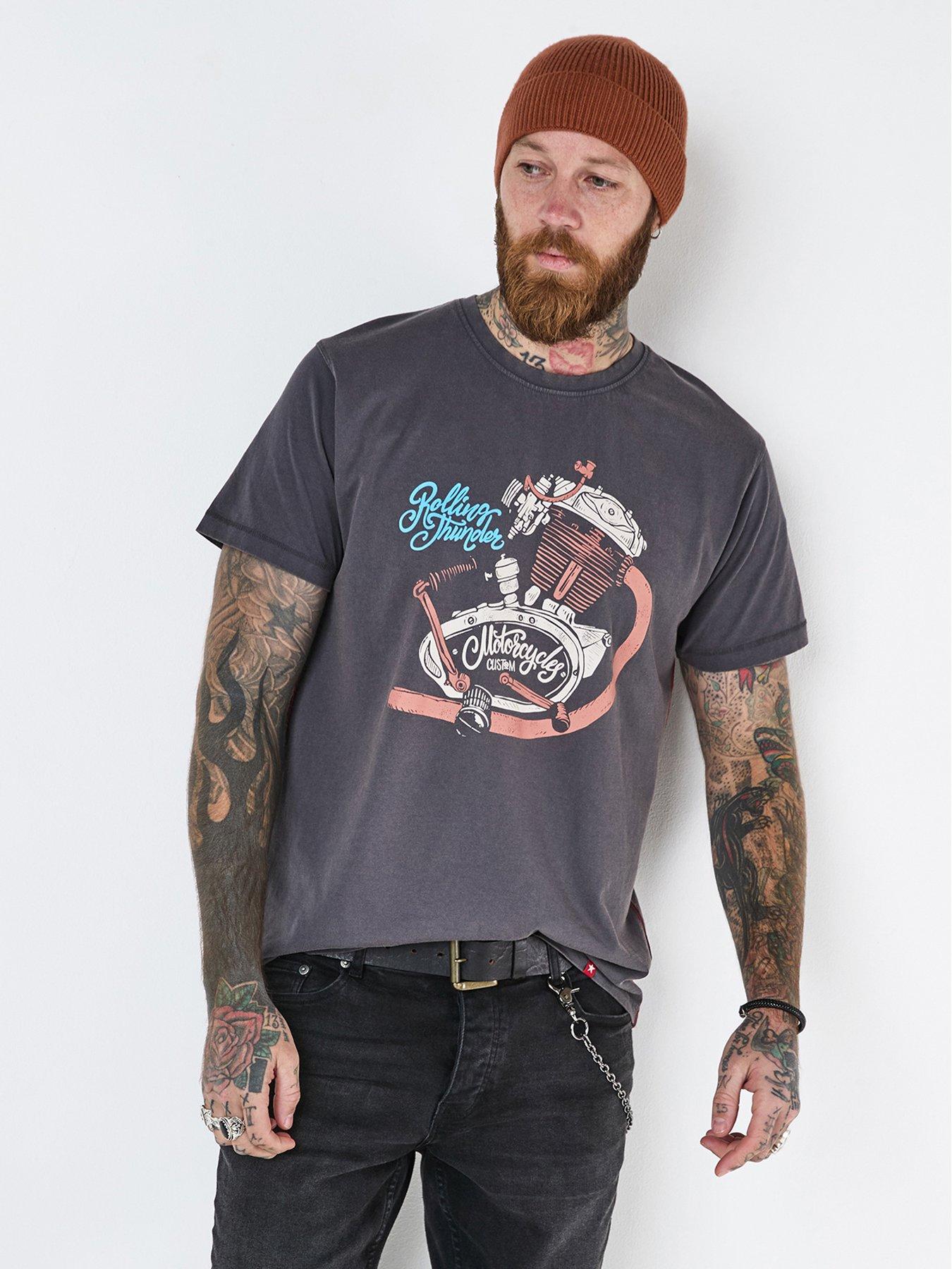  image of joe-browns-burnout-t-shirt-dark-grey