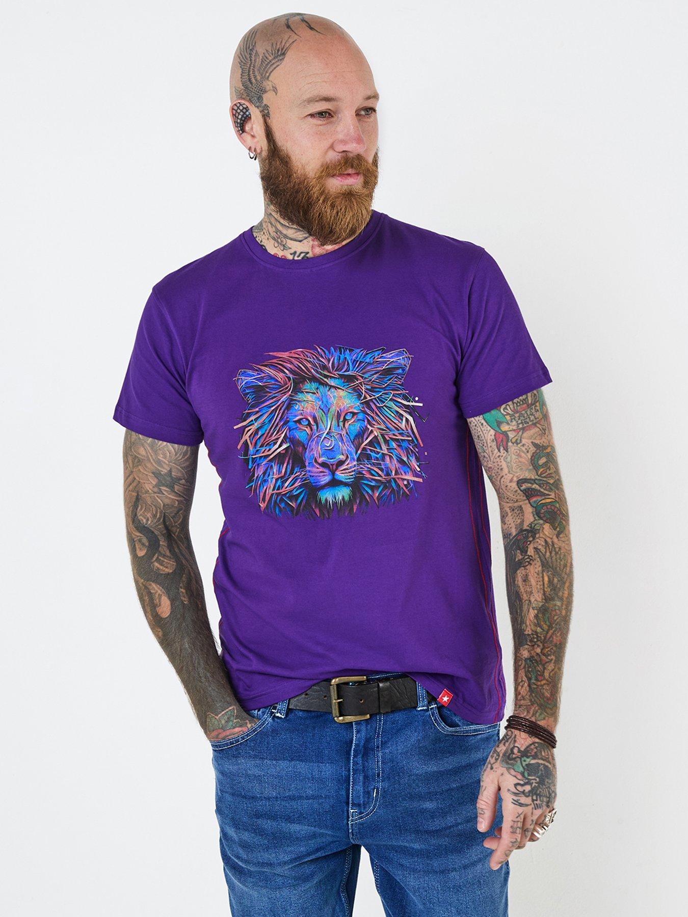 undefined Lions Head T-Shirt - Dark Purple