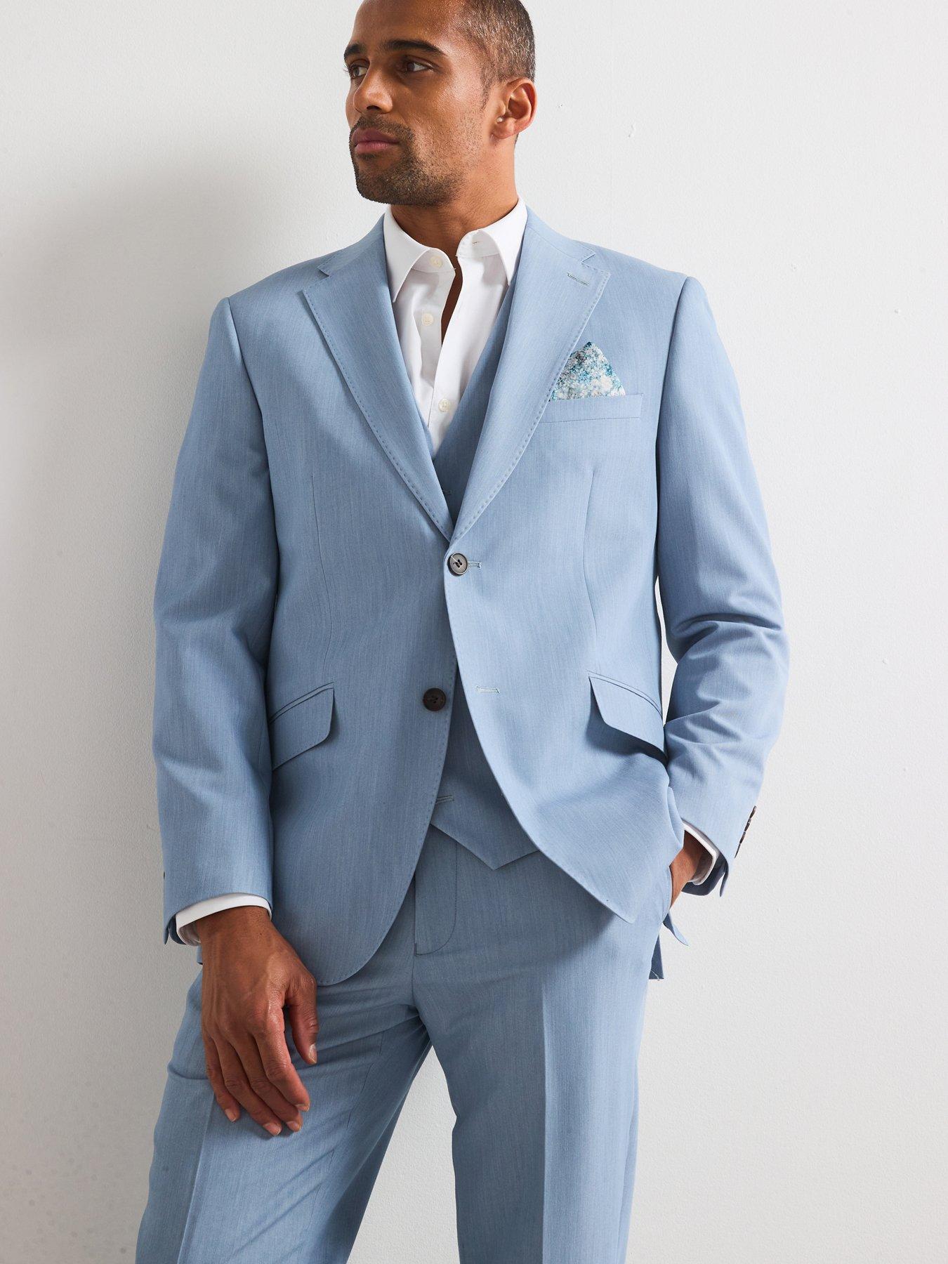undefined Beckett Tailored Fit Suit Jacket - Light Blue