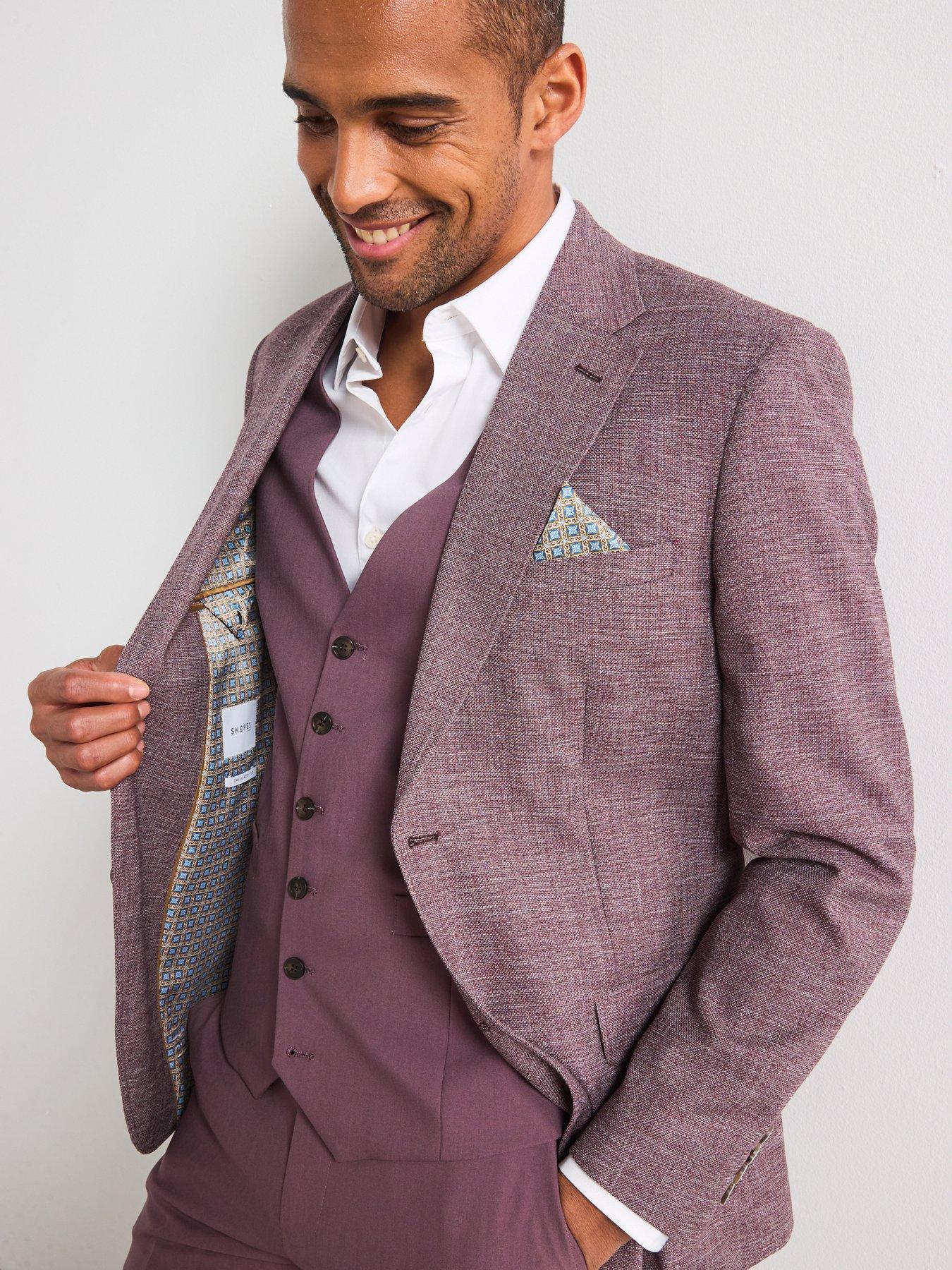 Image 6 of 6 of Skopes Jamie Tailored Fit Suit Jacket - Dark Red