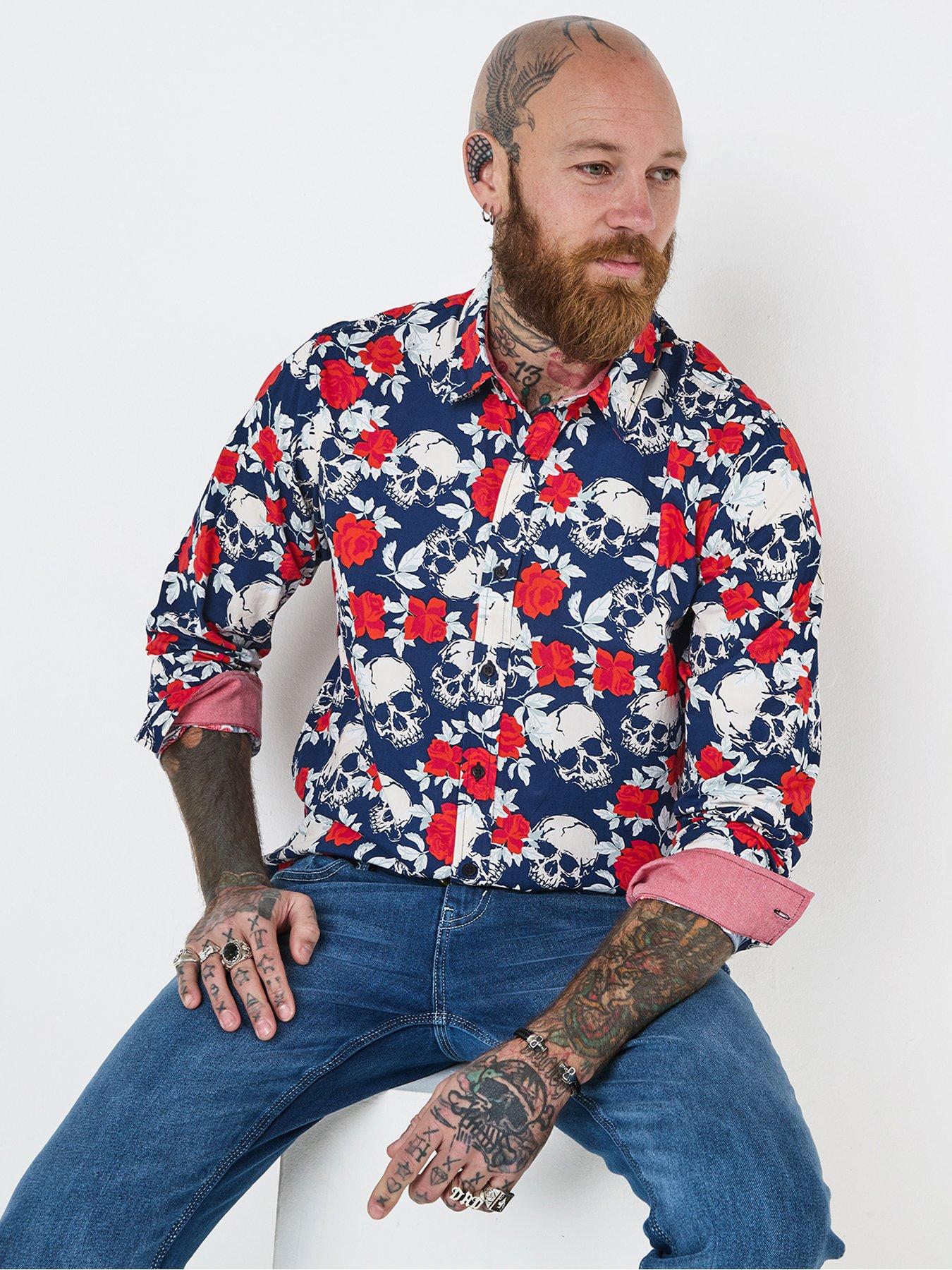 joe-browns-skulls-amp-roses-long-sleeve-shirt-multi