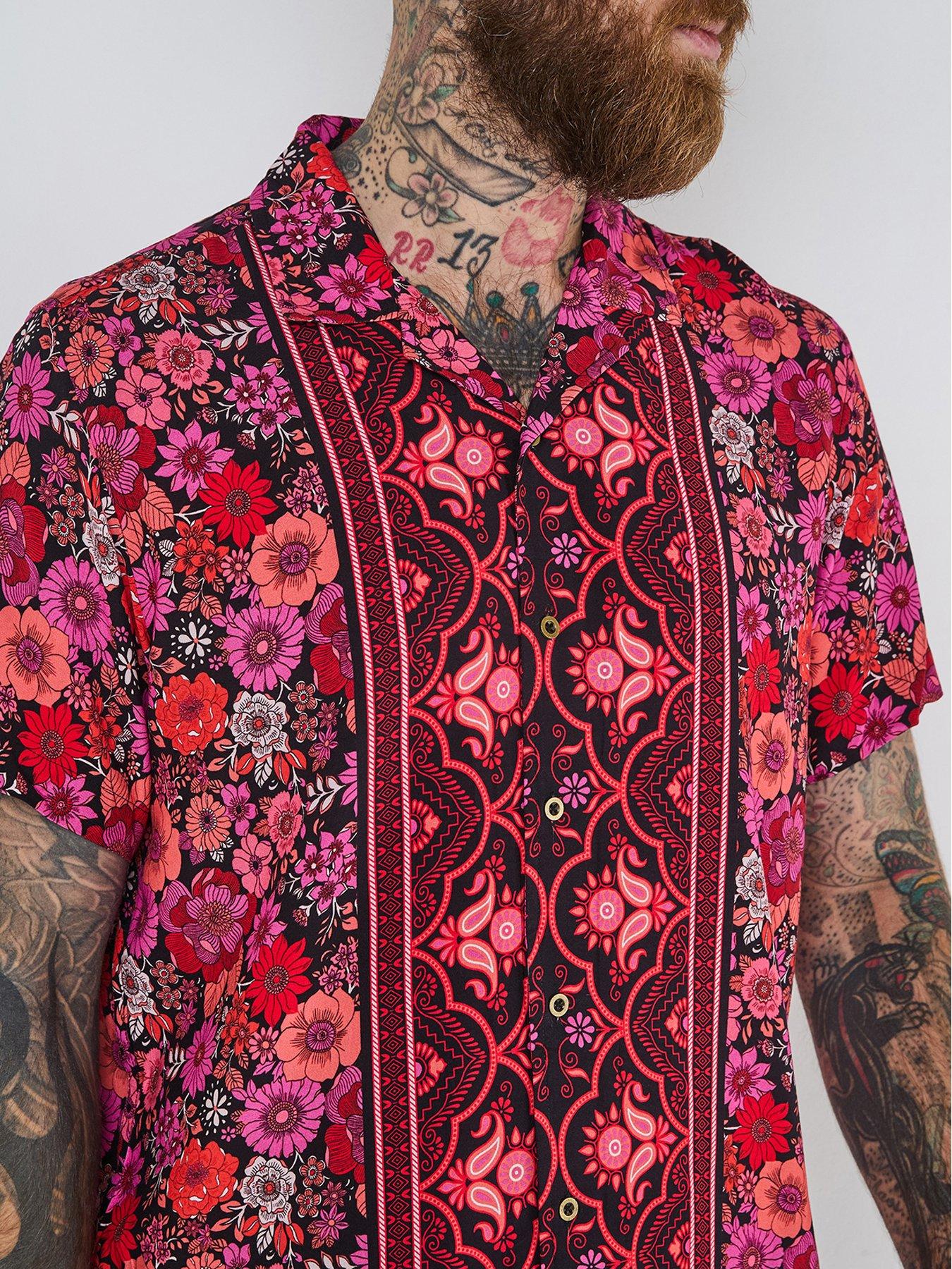  image of joe-browns-ready-to-relax-short-sleeve-shirt-pink