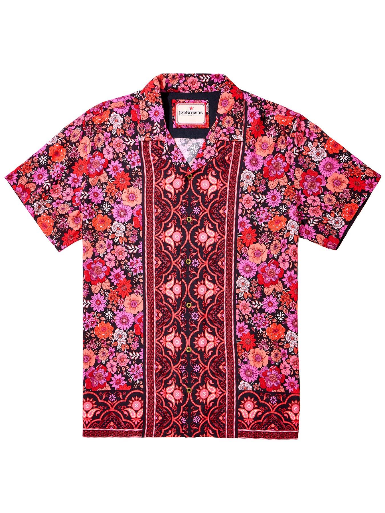  image of joe-browns-ready-to-relax-short-sleeve-shirt-pink