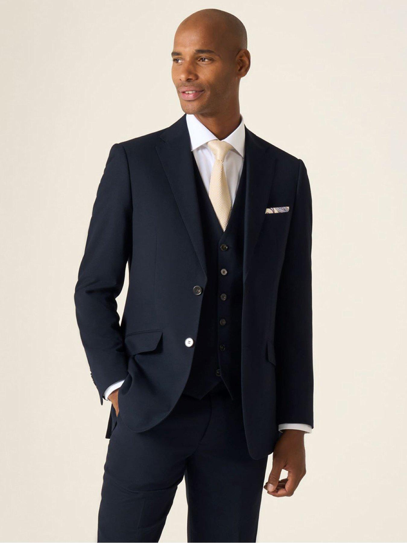 Image 1 of 6 of Skopes Harcourt Tailored Fit Suit Jacket - Dark Navy