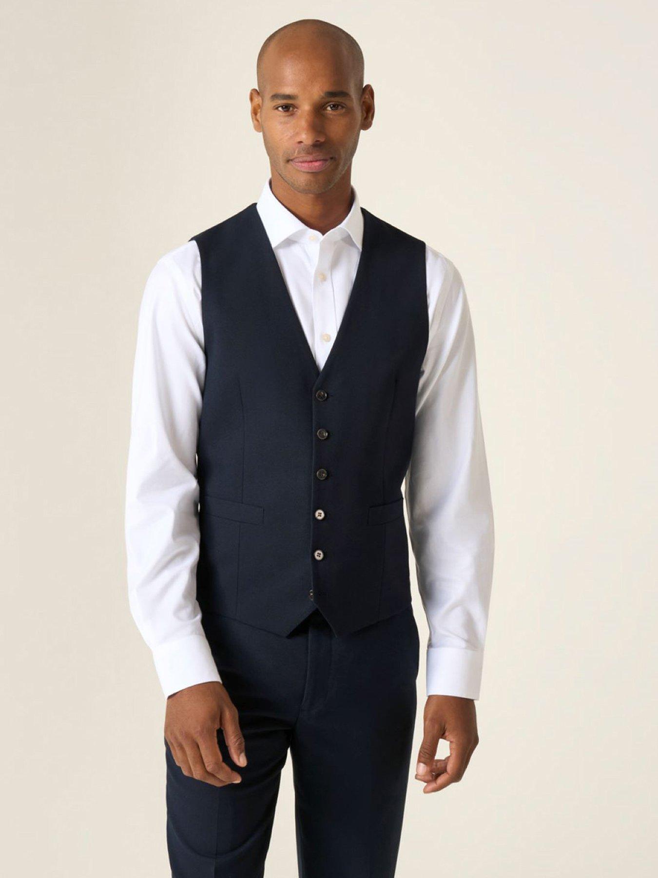Image 1 of 5 of Skopes Harcourt Standard Fit Waistcoat - Dark Navy