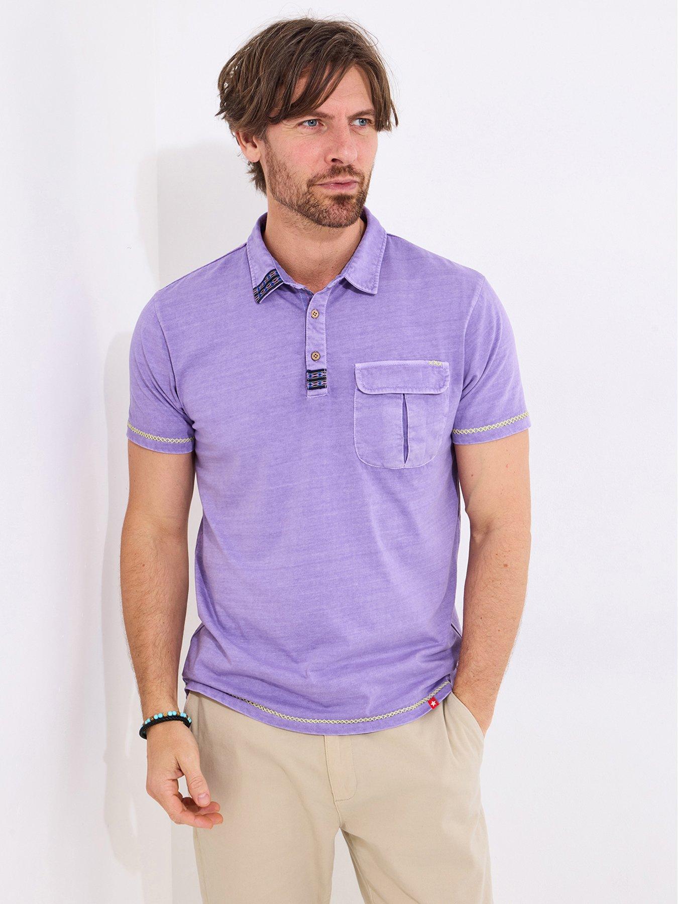  image of joe-browns-loved-and-lived-in-polo-shirt-purple
