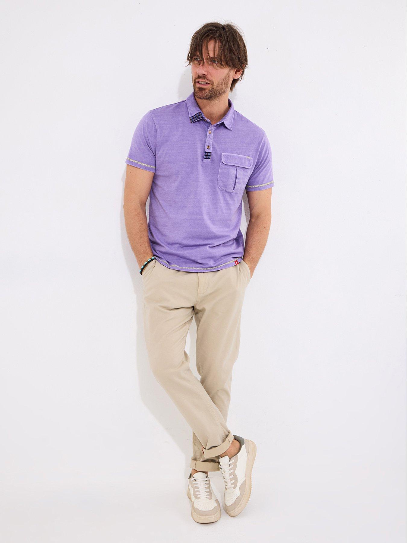  image of joe-browns-loved-and-lived-in-polo-shirt-purple