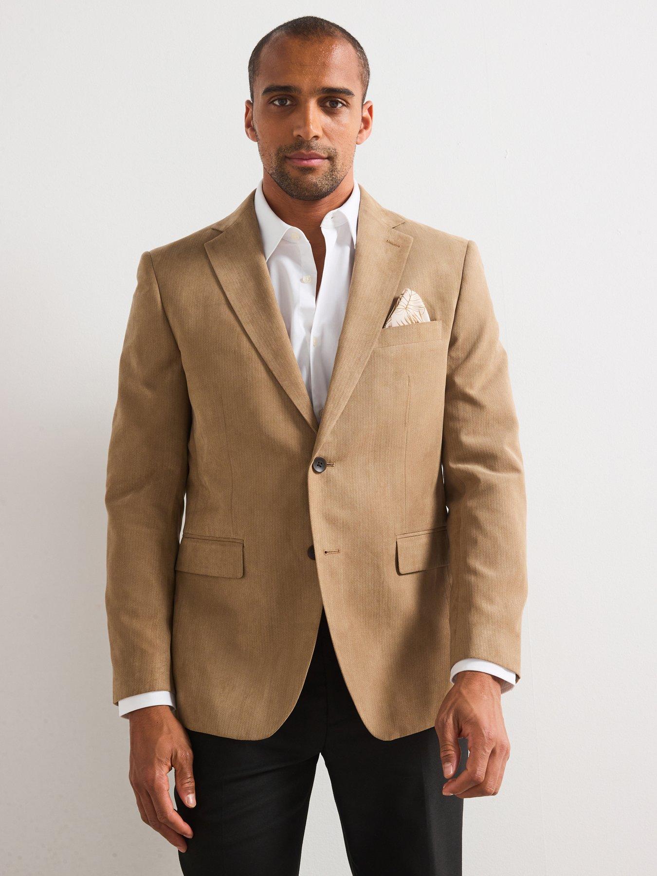 undefined Padua Tailored Fit Suit Jacket - Beige