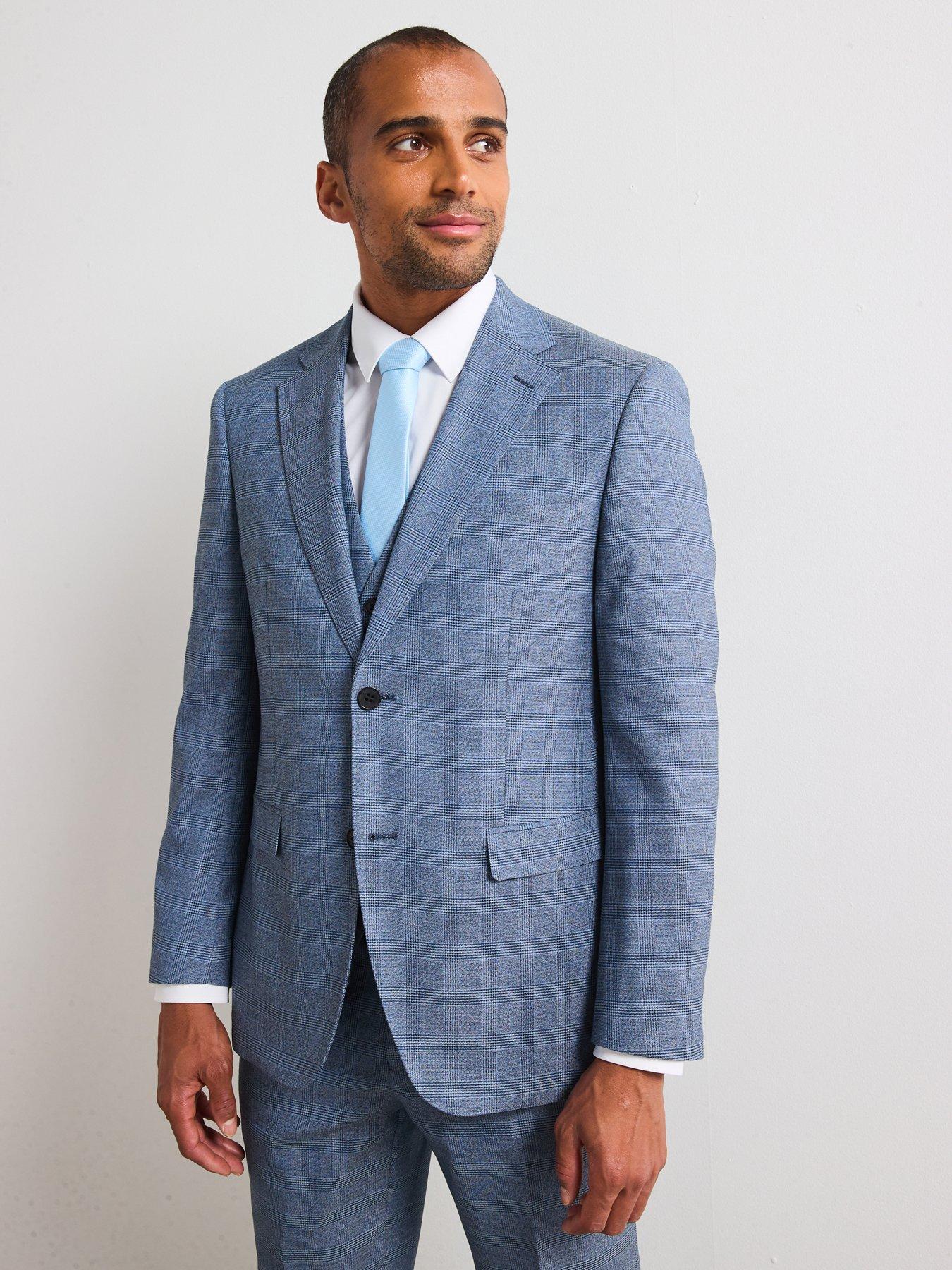 undefined Anthony Tailored Fit Suit Jacket - Blue