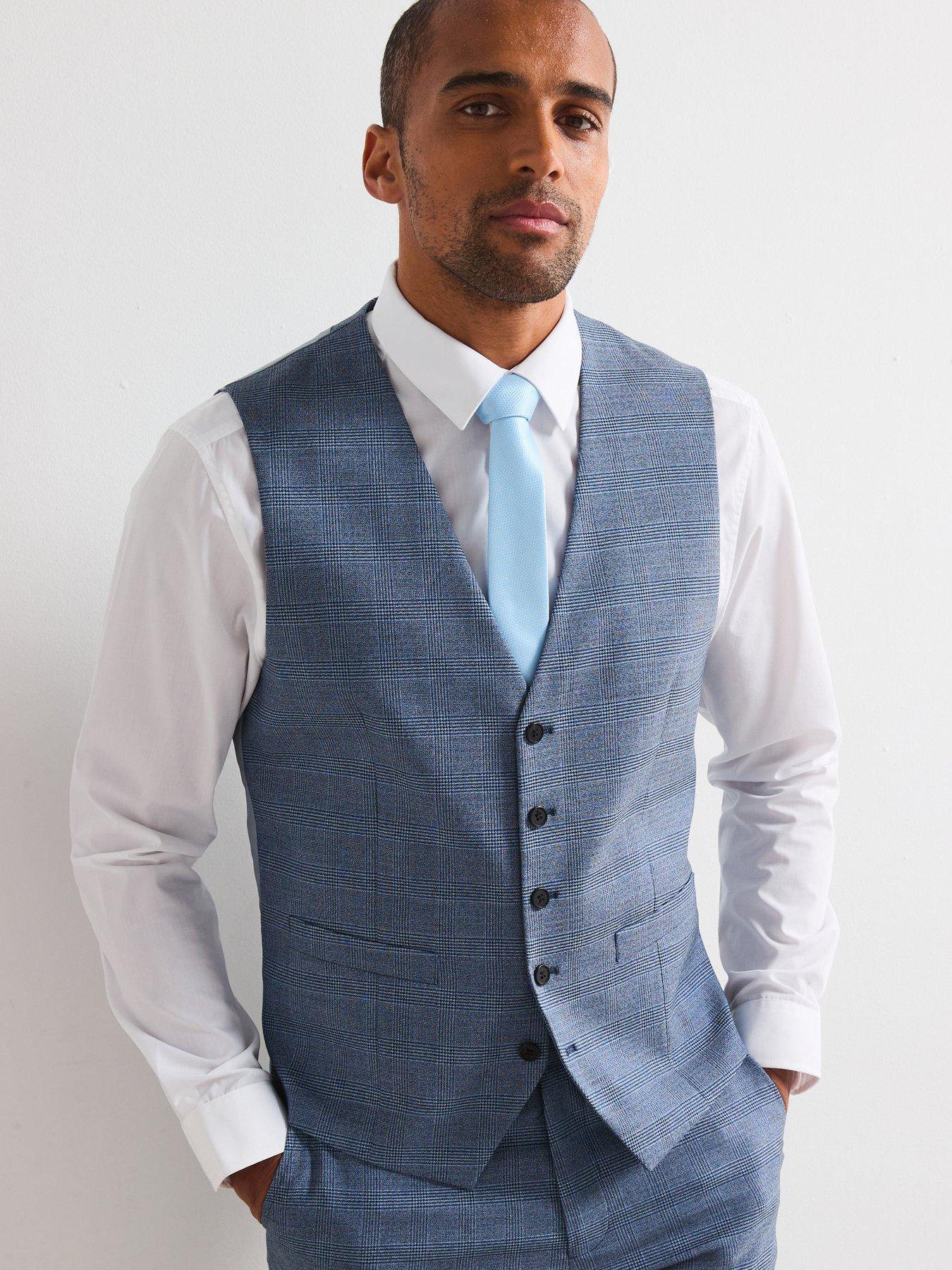 undefined Anthony Standard Fit Waistcoat - Blue