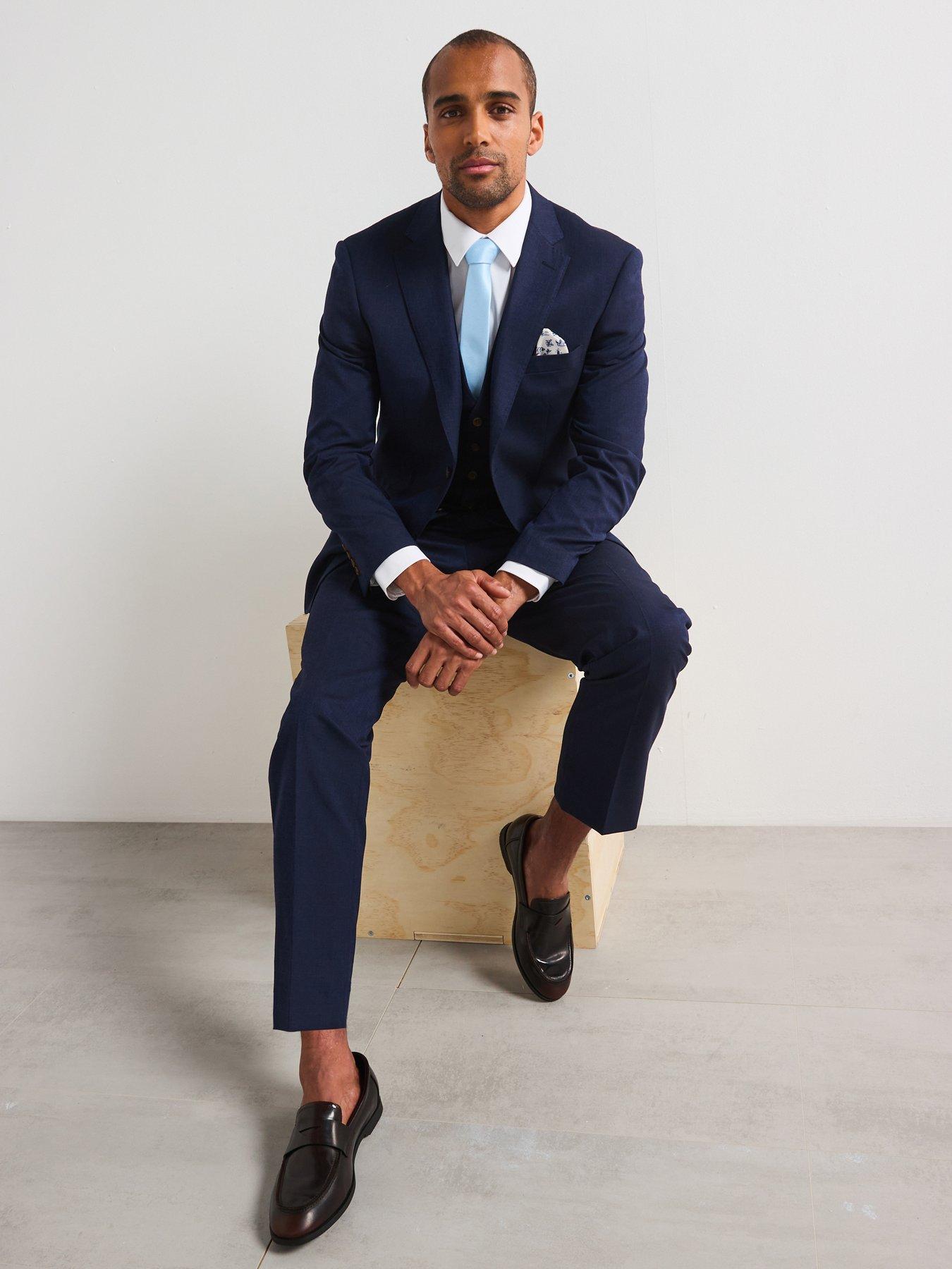 Image 4 of 6 of Skopes Caspian Tailored Fit Suit Trousers - Navy