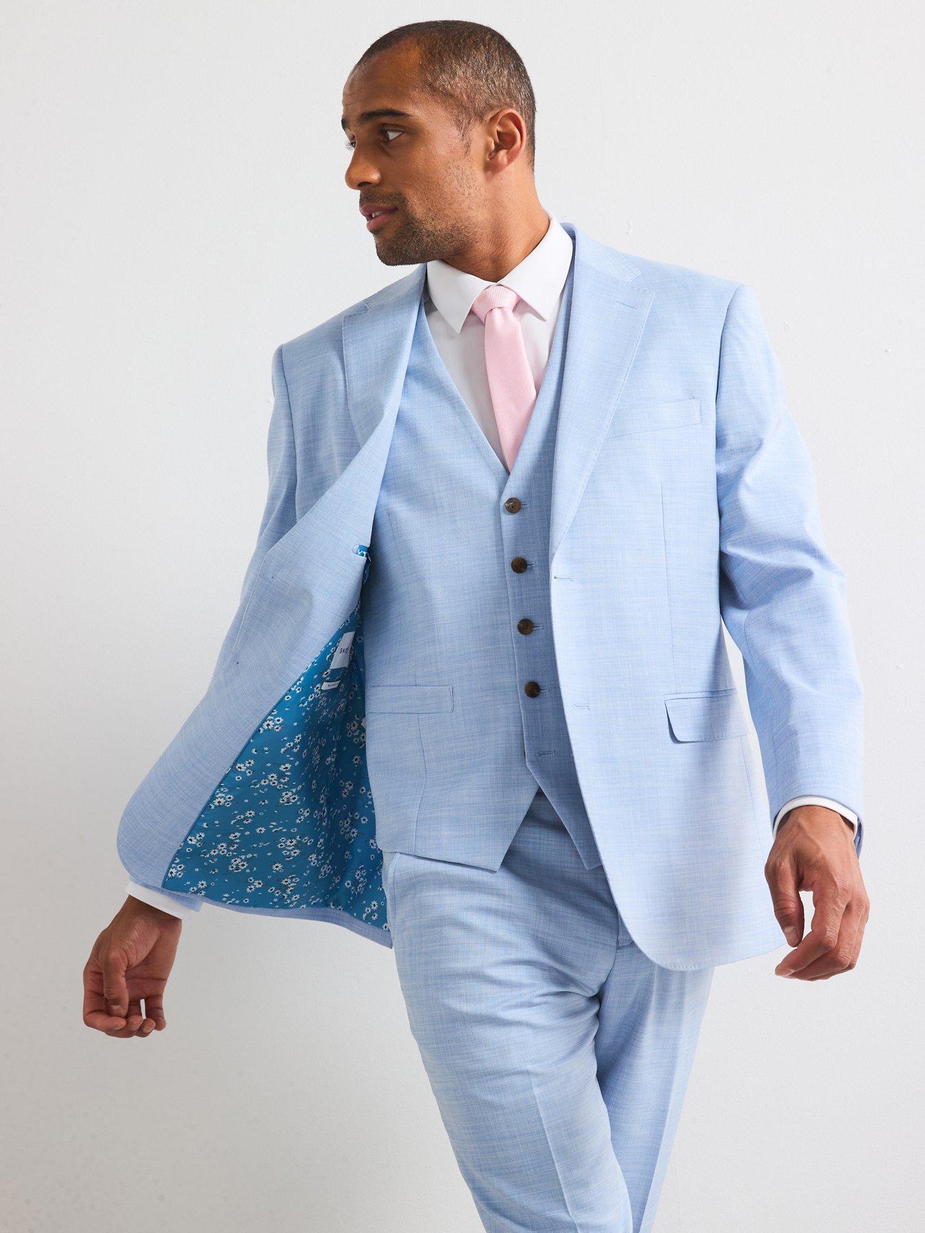undefined Lucien Tailored Fit Suit Jacket - Blue