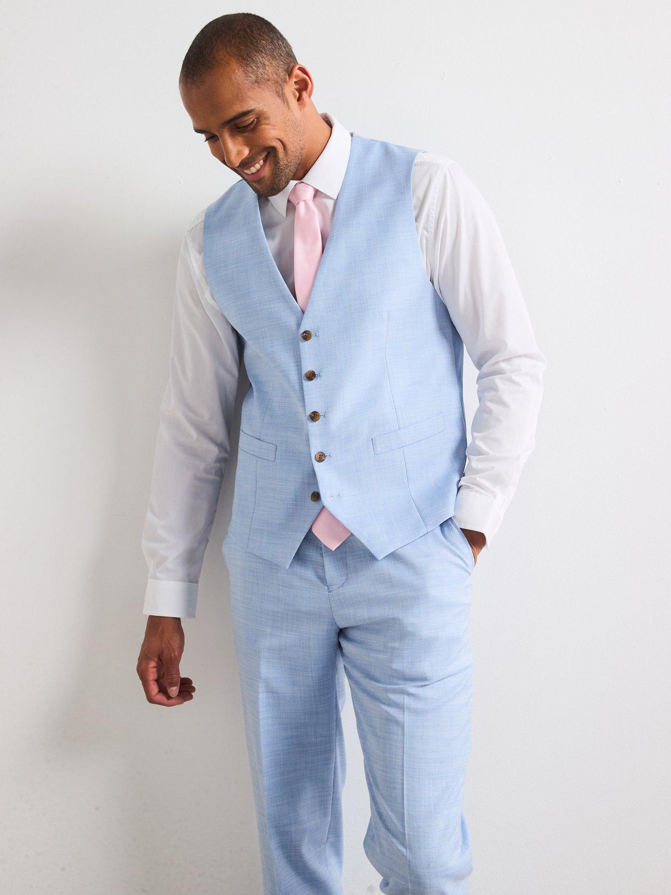 undefined Lucien Standard Fit Waistcoat - Blue