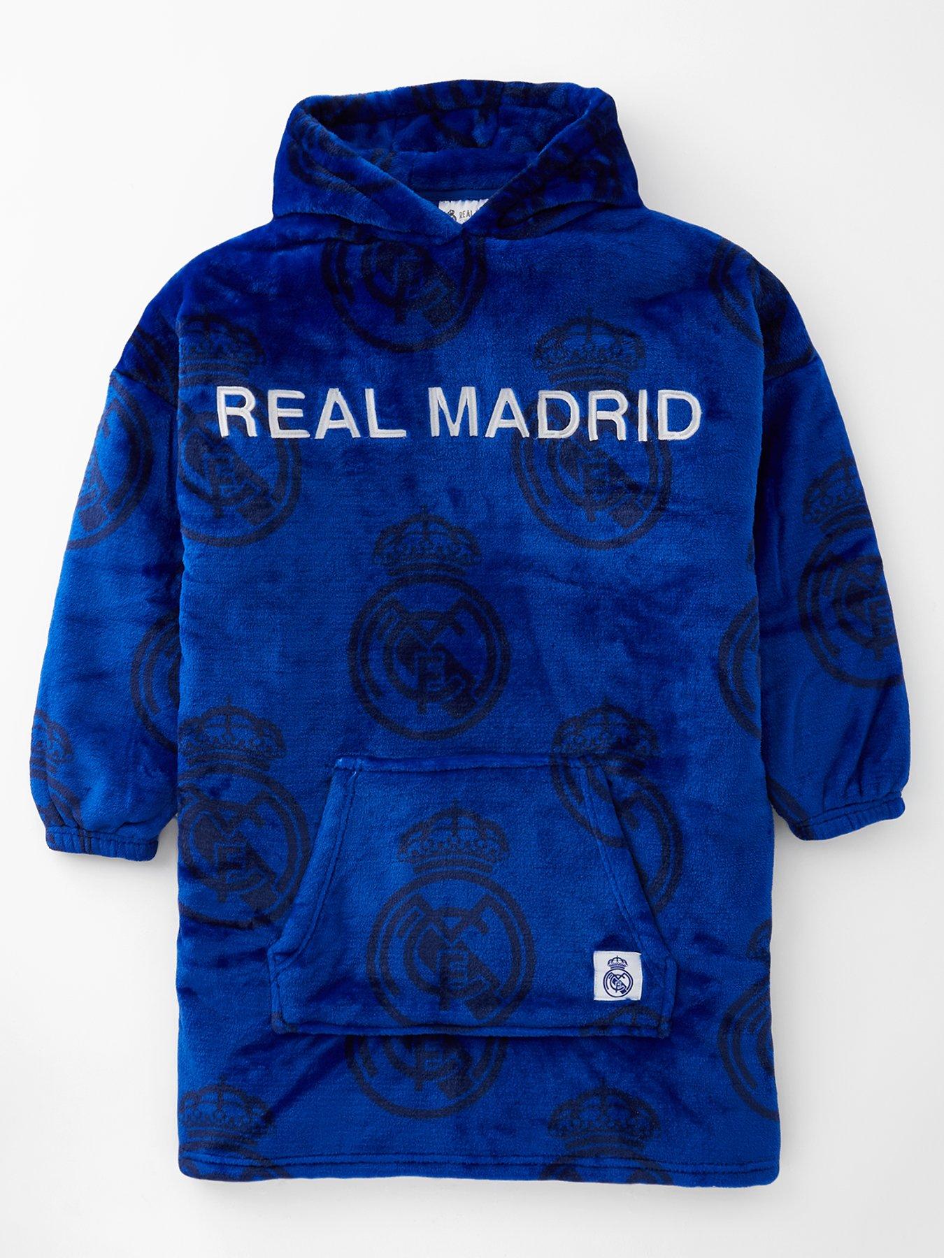 CF Real Madrid Madrid FC Fleece Hooded Blanket - Blue