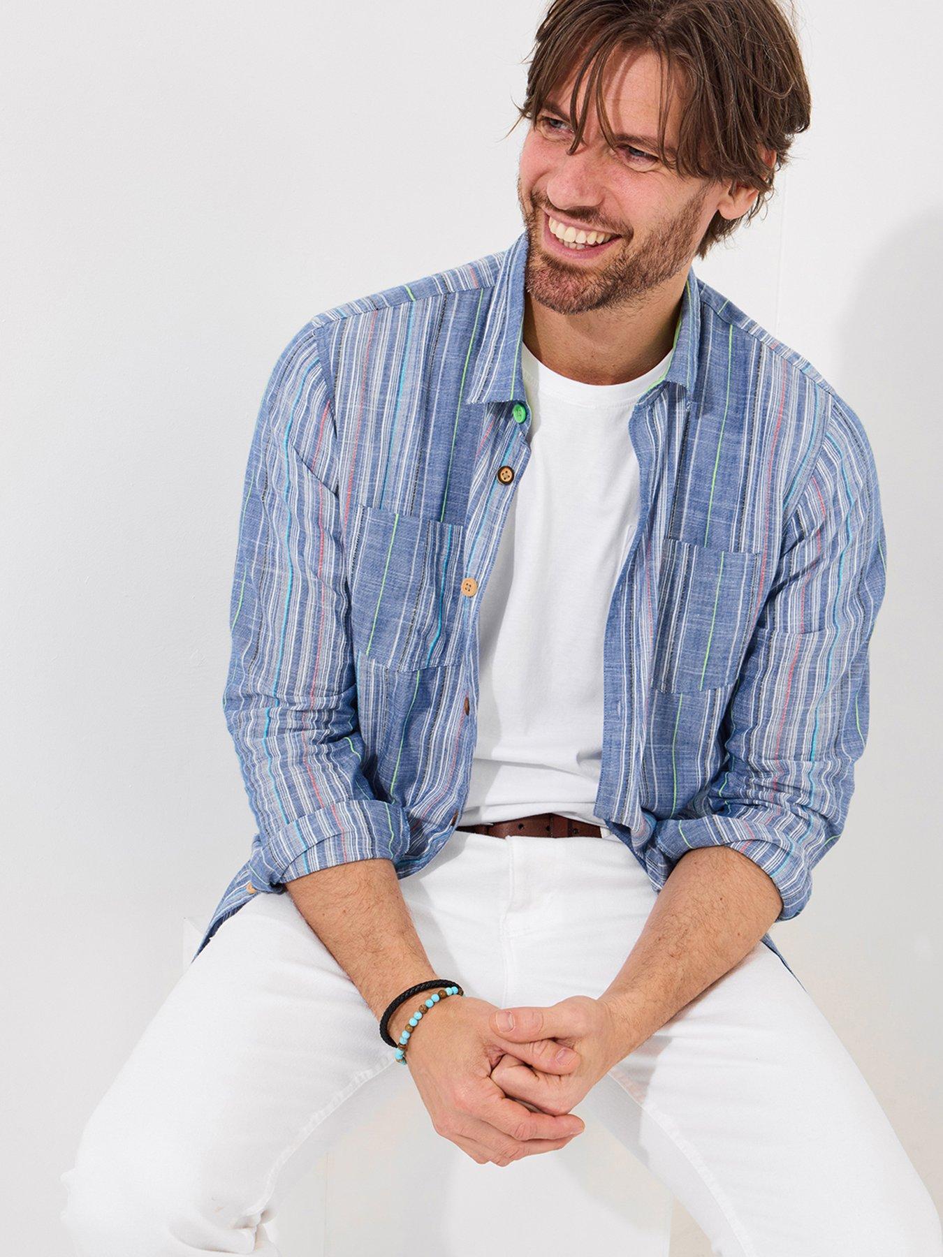 Joe Browns Striped Long Sleeve Shirt - Blue