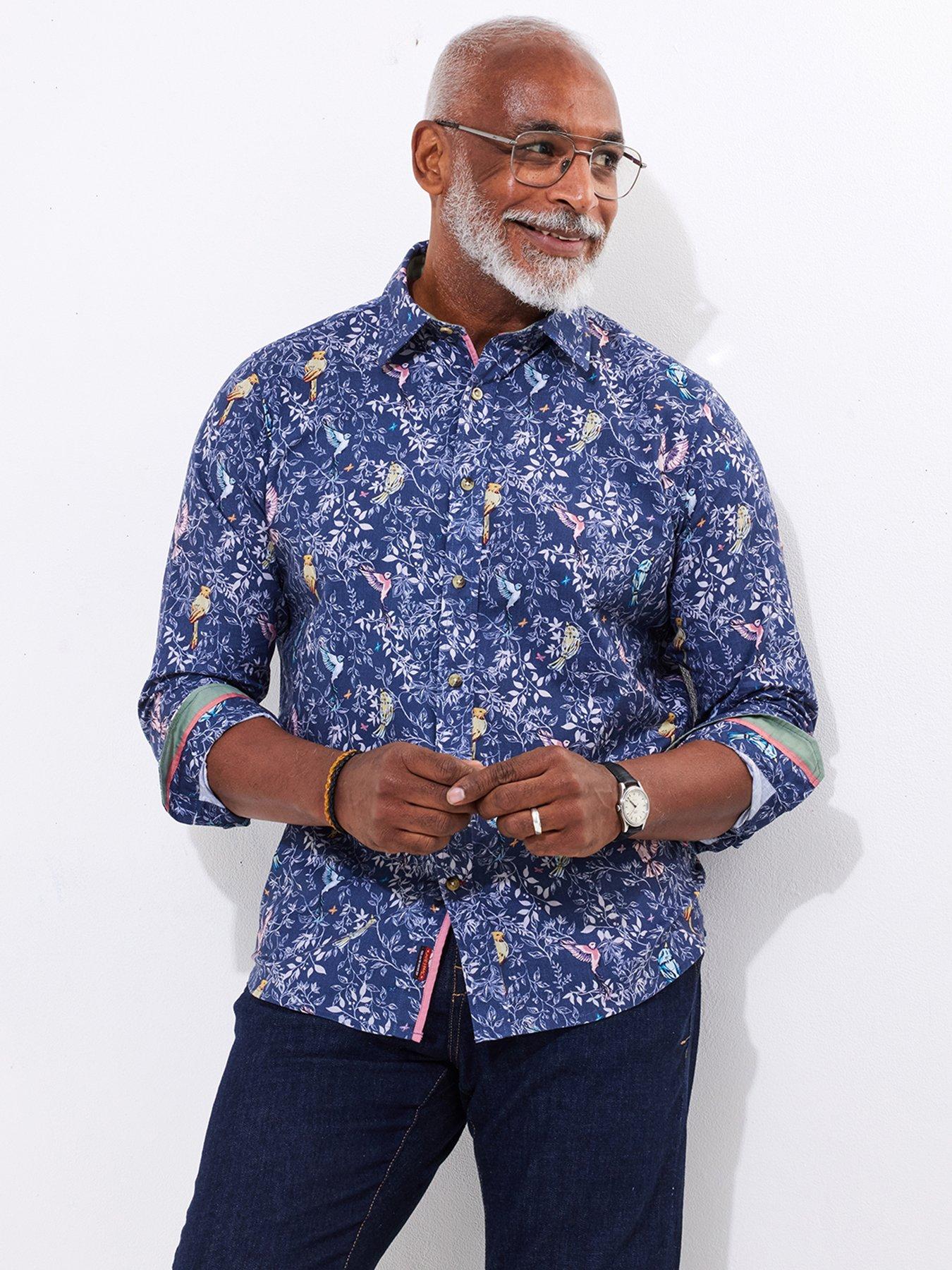 Joe Browns Spring Time Bird Long Sleeve Shirt - Navy