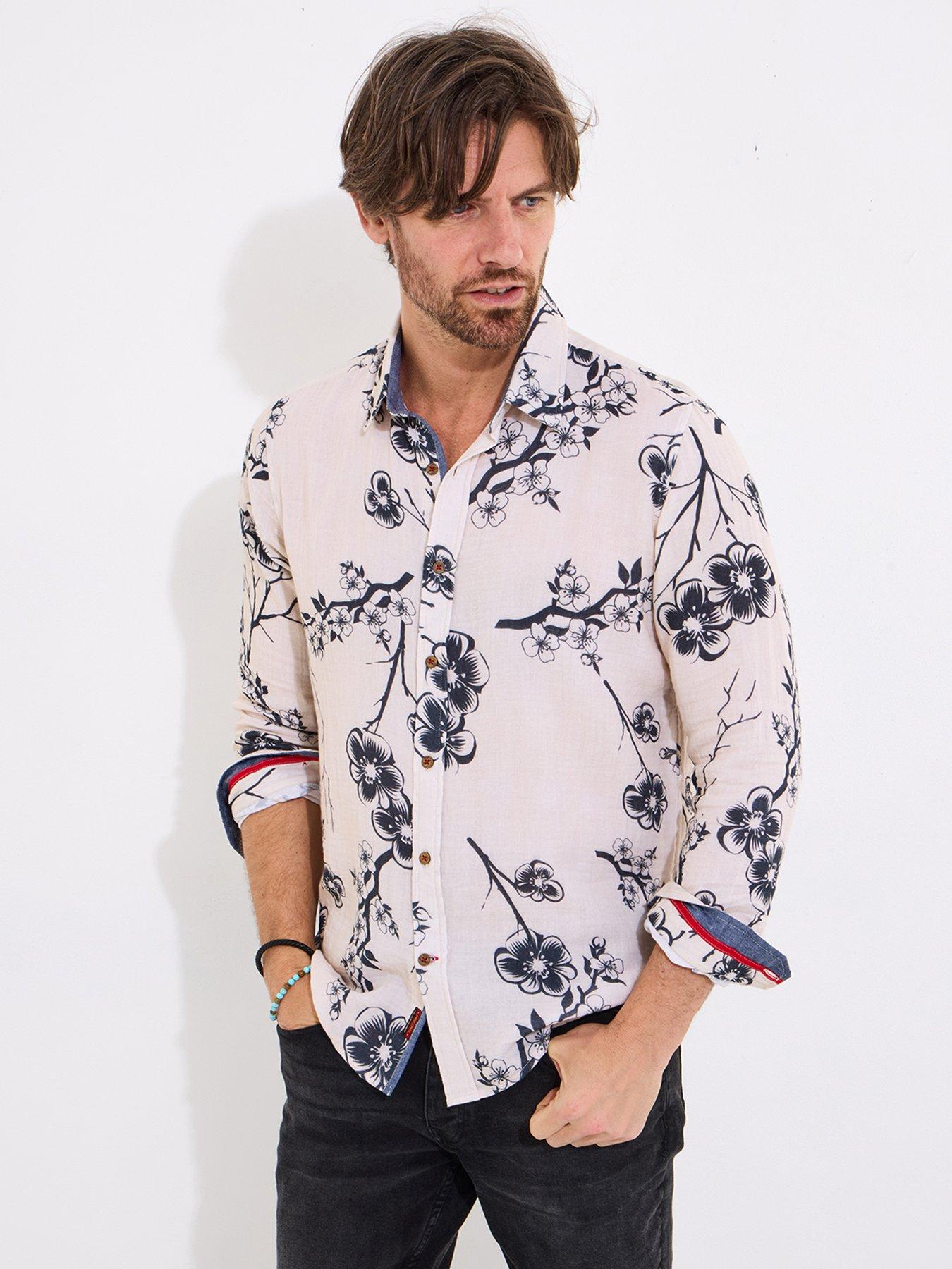  image of joe-browns-brilliant-long-sleeve-blossom-shirt-cream