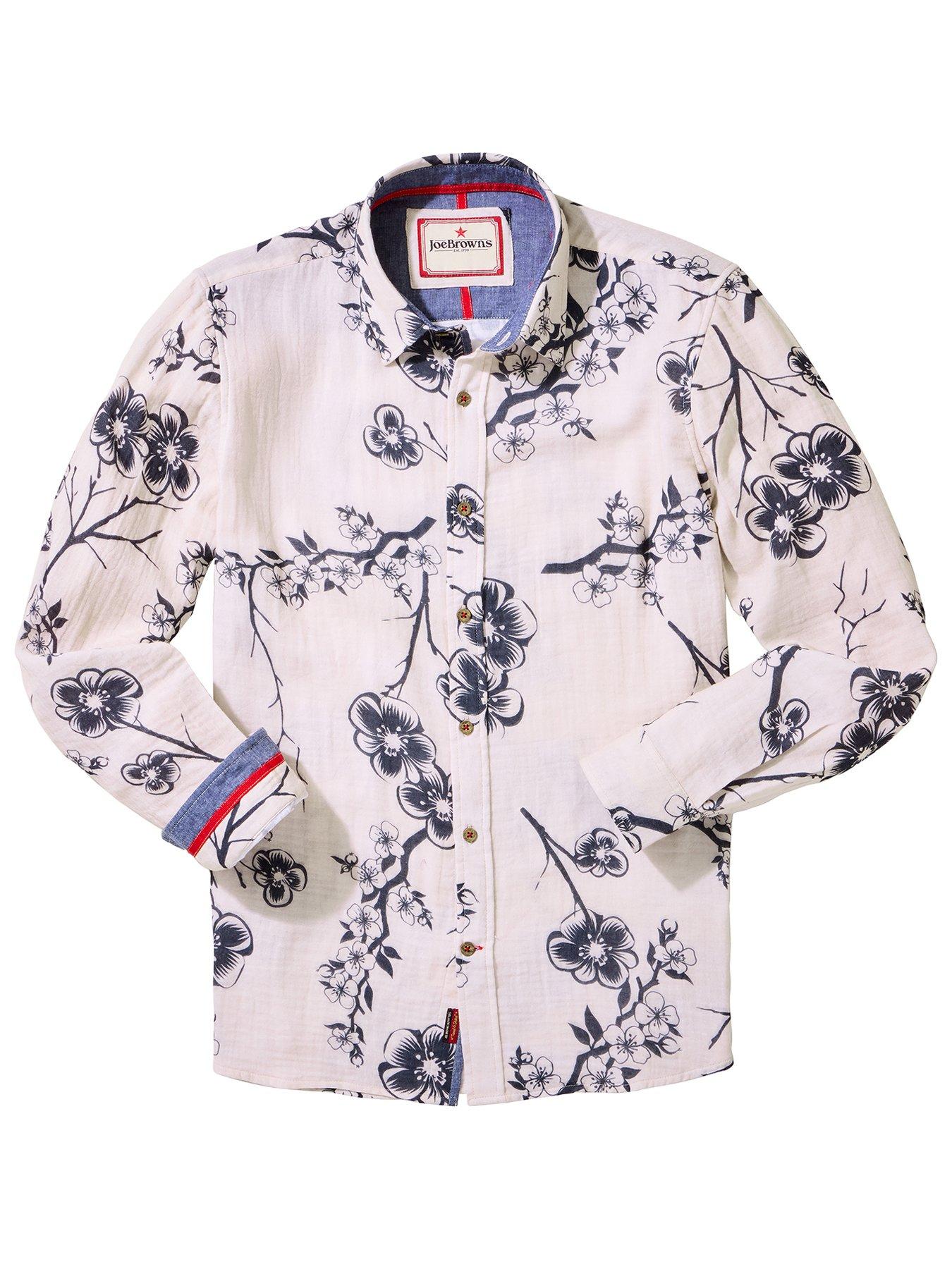  image of joe-browns-brilliant-long-sleeve-blossom-shirt-cream
