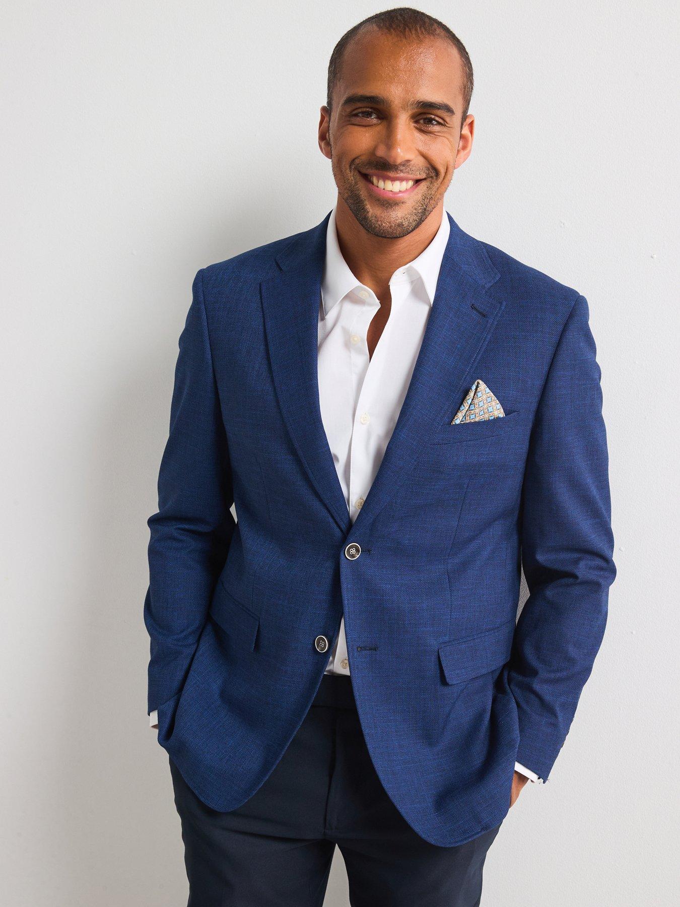 undefined Jamie Tailored Fit Suit Jacket - Navy
