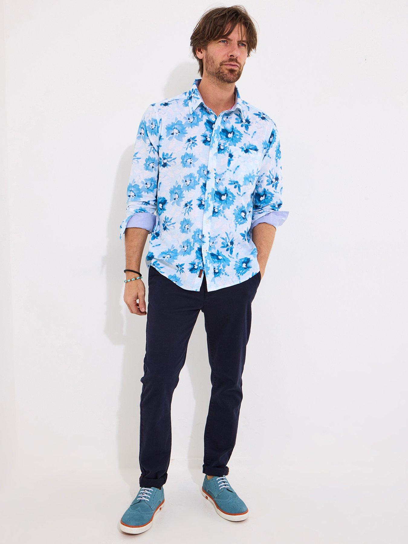 joe-browns-watercolour-long-sleeve-shirt-blue
